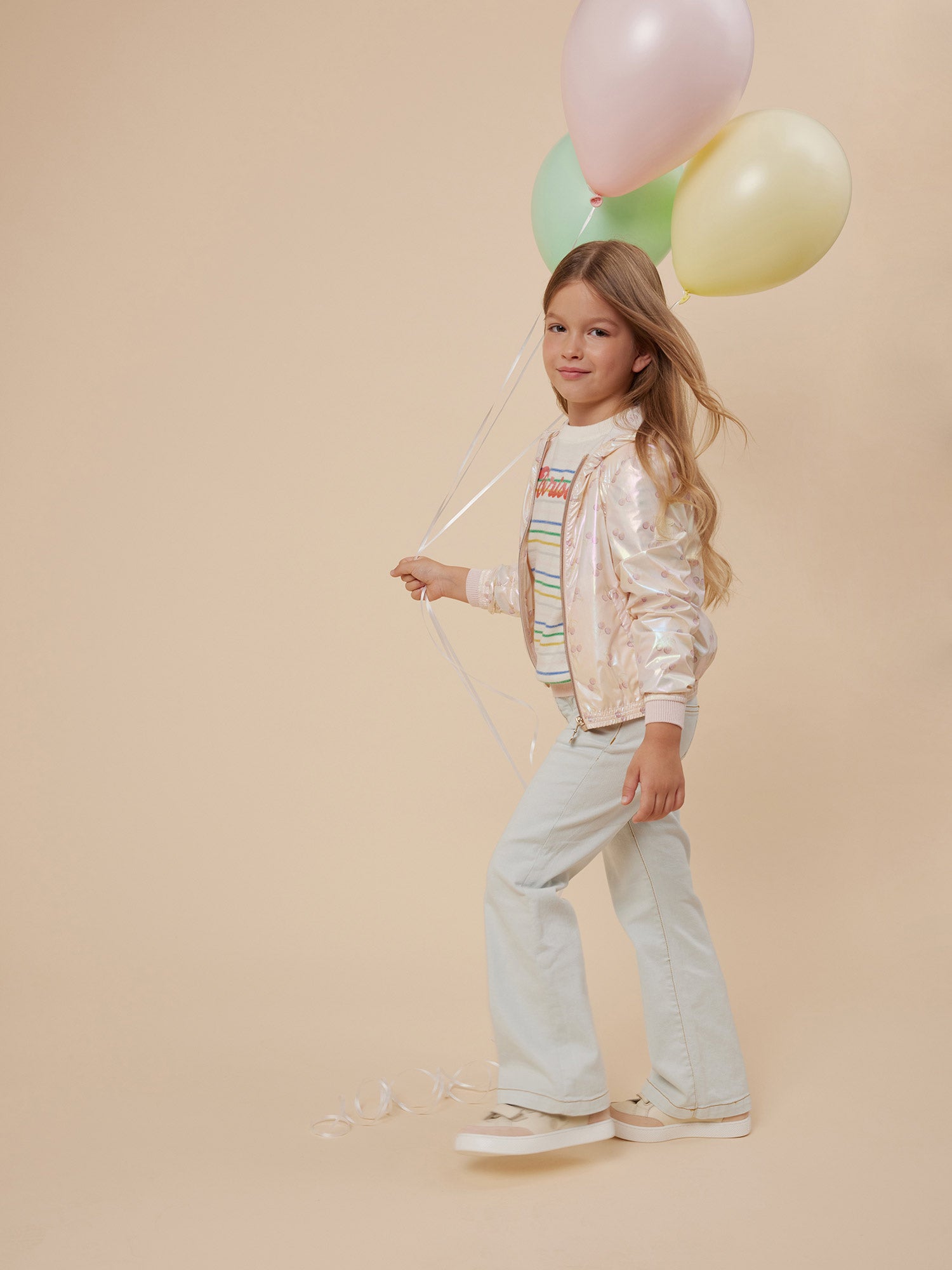 Look fille ete 2024 blouson ultra leger rose clair Bonpoint