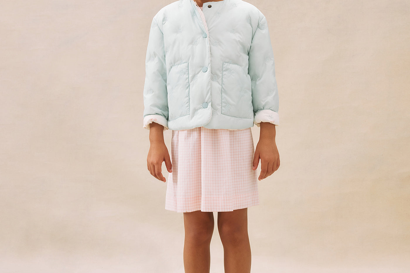 Look fille été 2025 Veste bleue claire