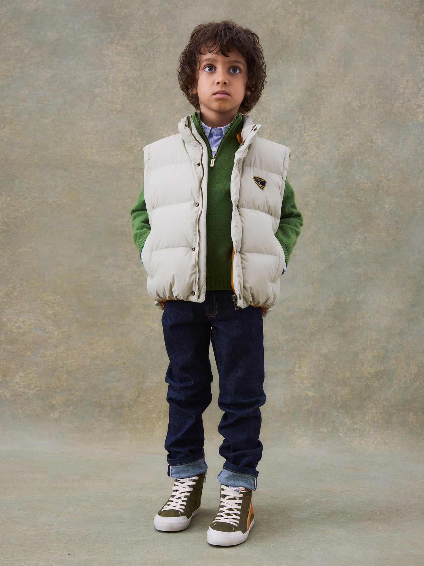 Look garçon hiver 2024 doudoune sans manches