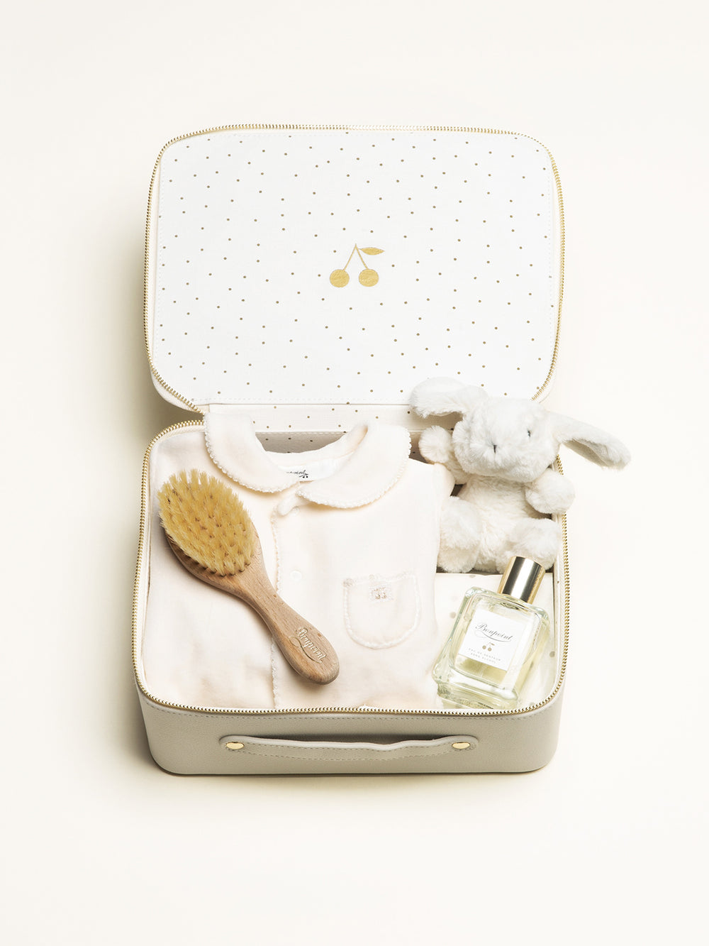 Petite valise naissance pyjama rose