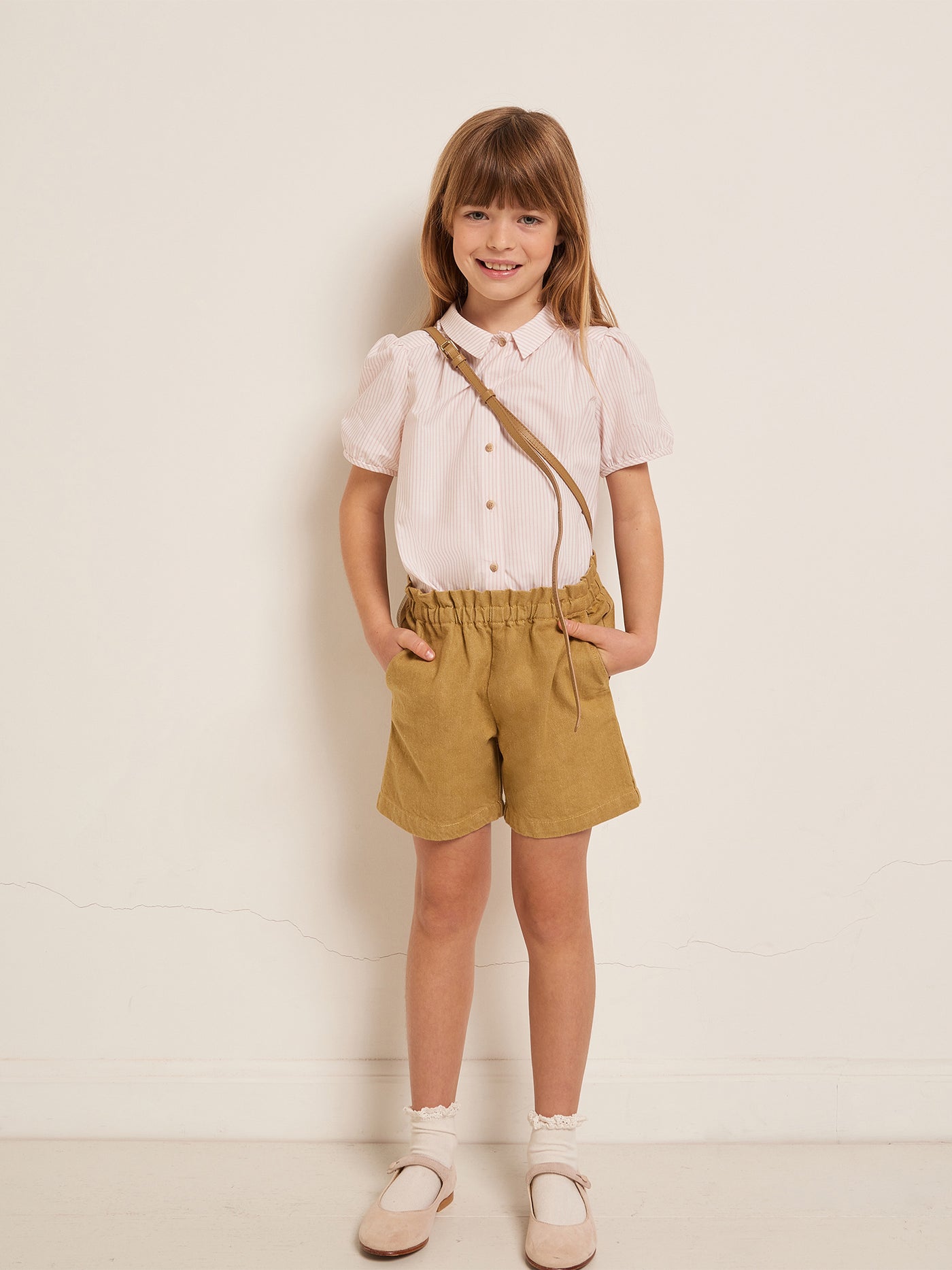 LOOK FILLE ETE 2023 BERMUDA MARRON