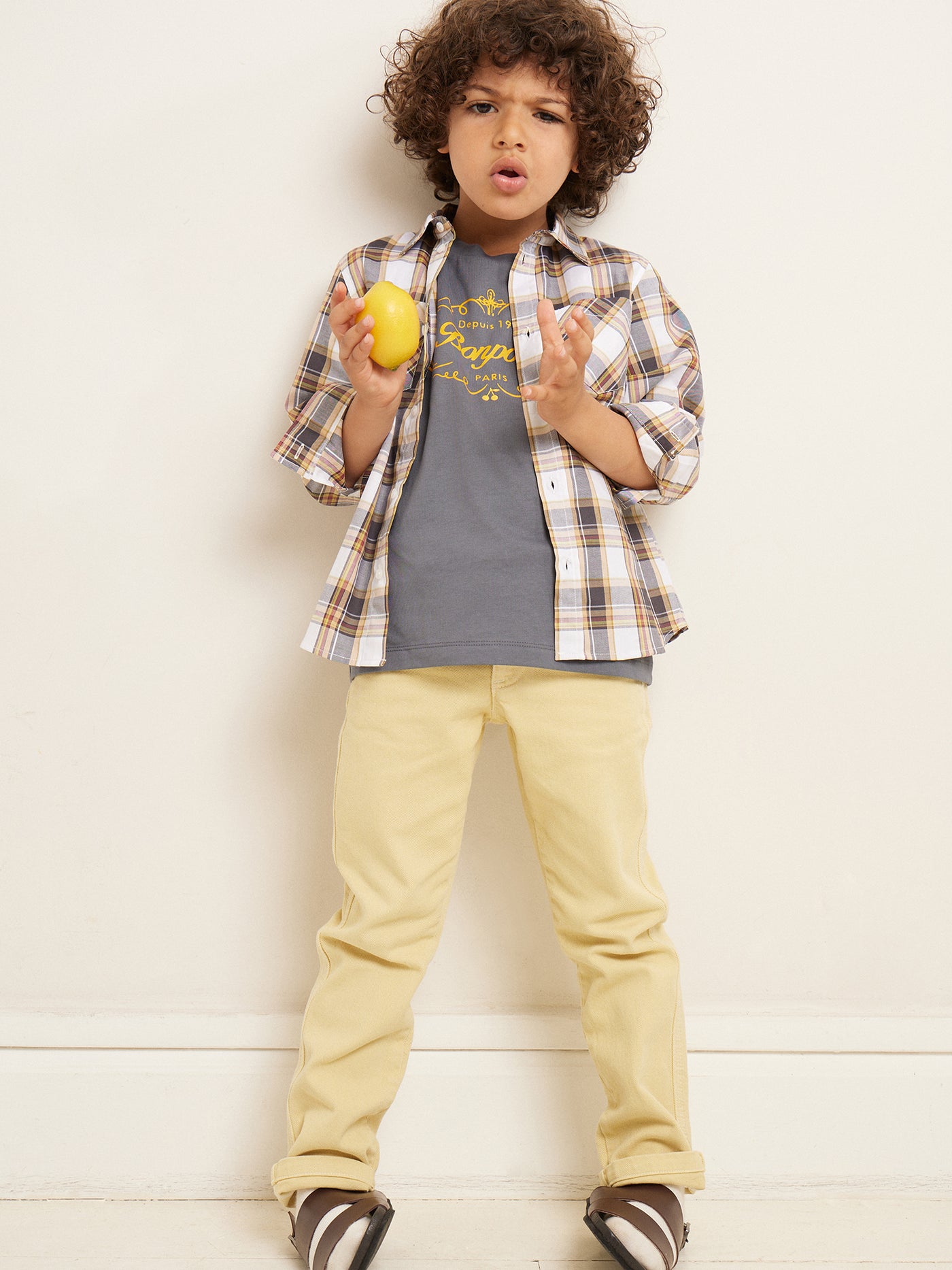 SUMMER 2023 BOY'S LOOK GREY T-SHIRT