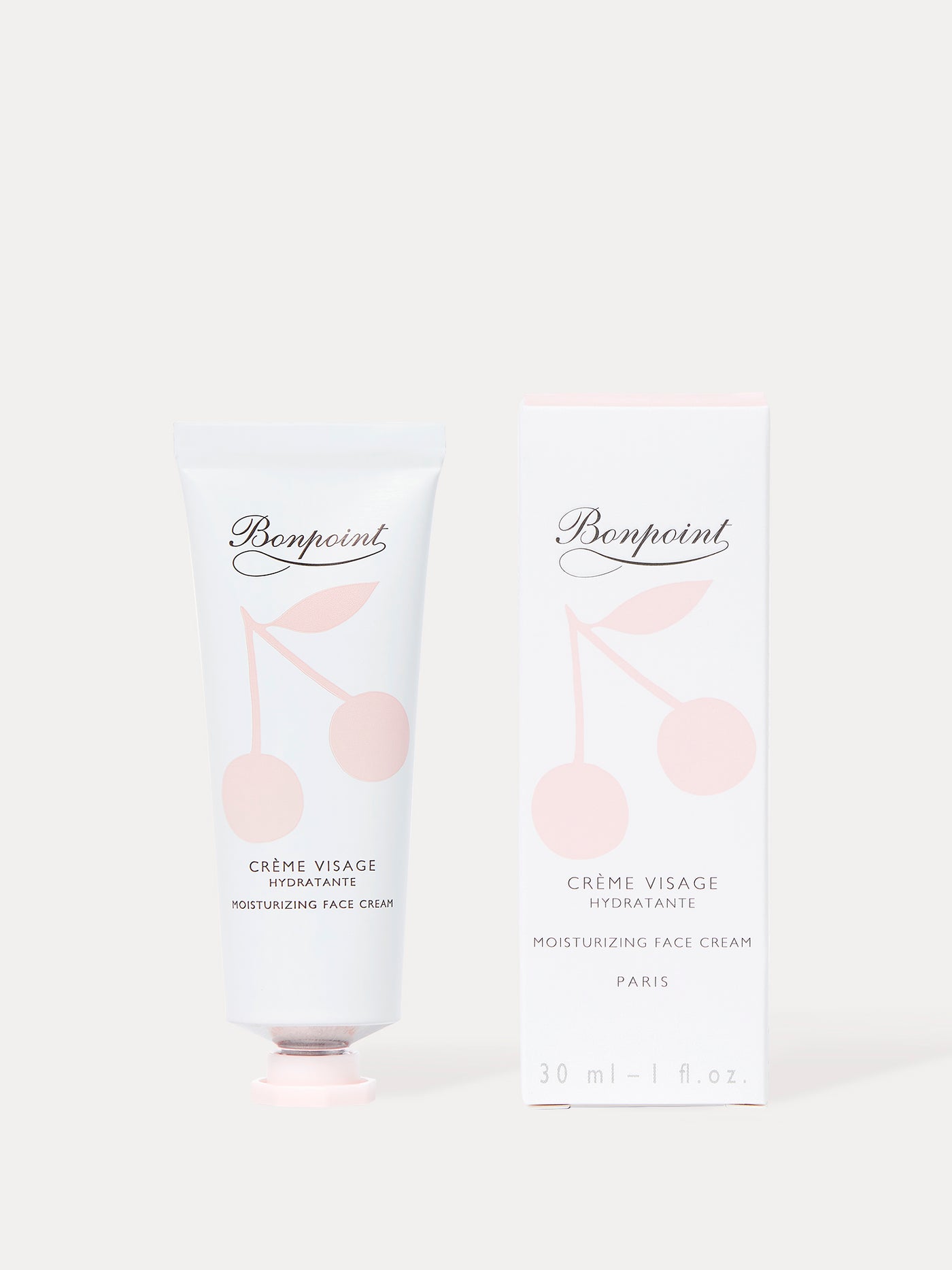 Moisturizing face cream tube pale pink 30 ml