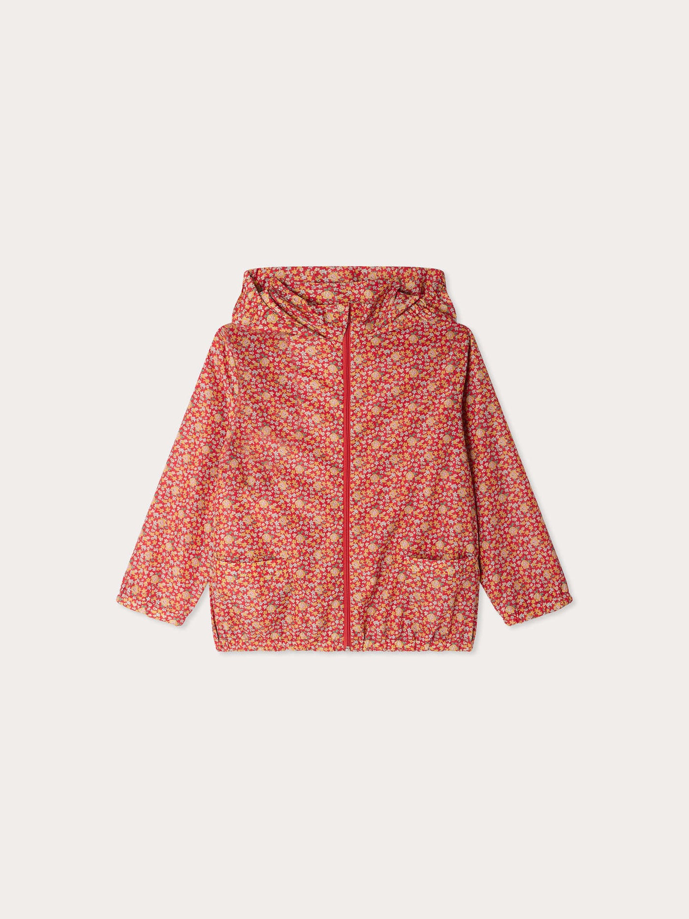 Eglantine hooded windbreaker made with Liberty fabrics