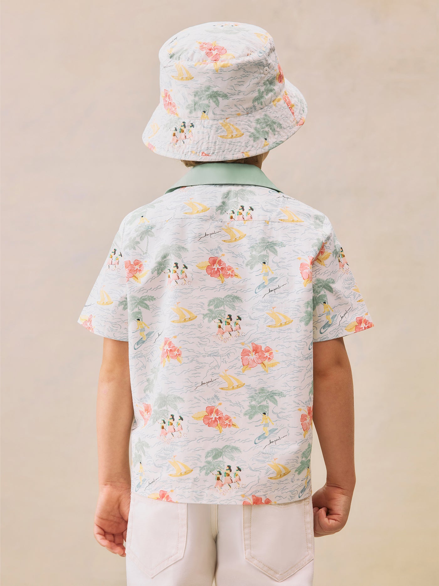 Theana printed poplin bob hat