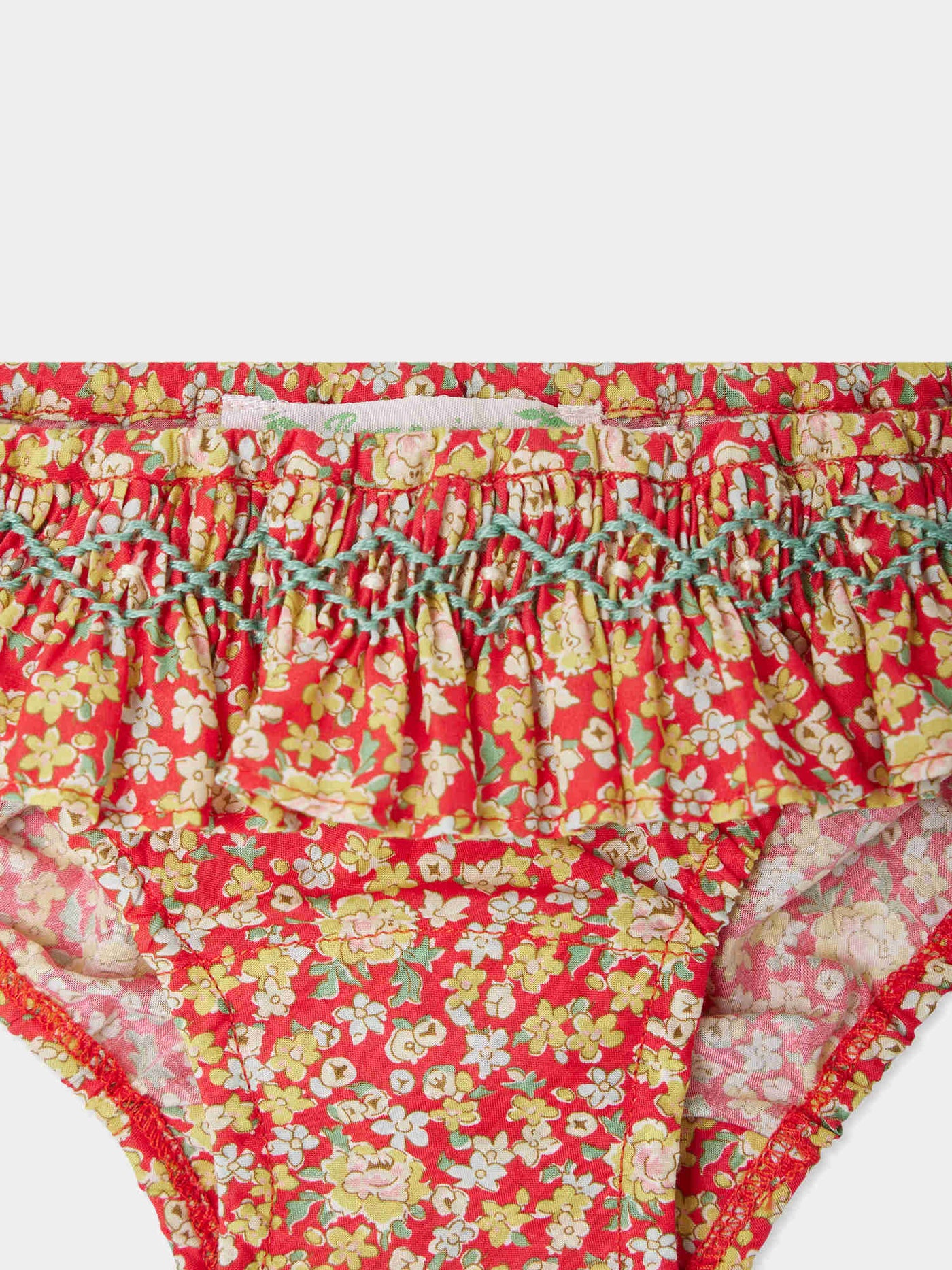 Maillot de bain Sardaigne smocké en tissu Liberty