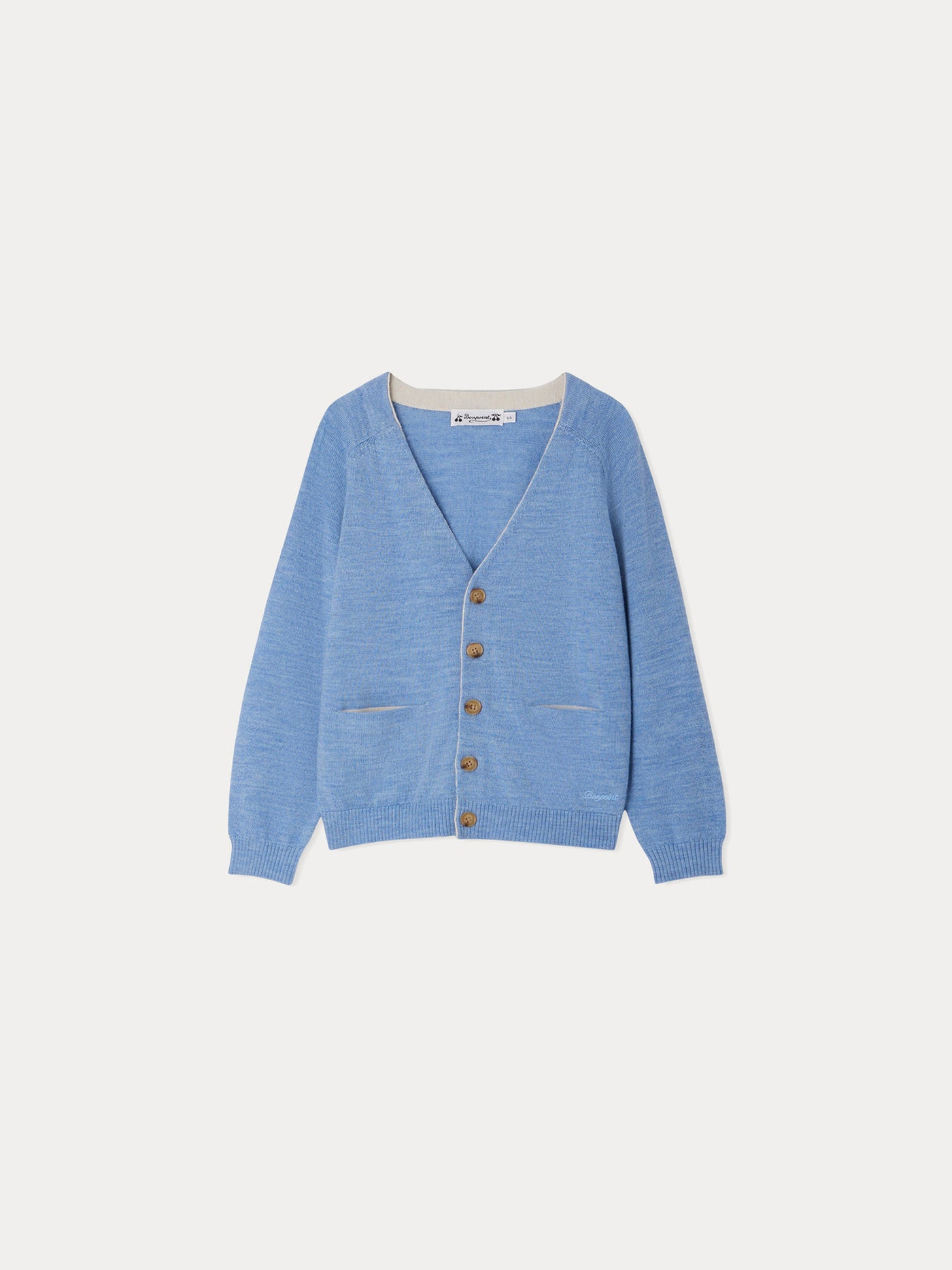 Cardigan Geremy en laine bleu