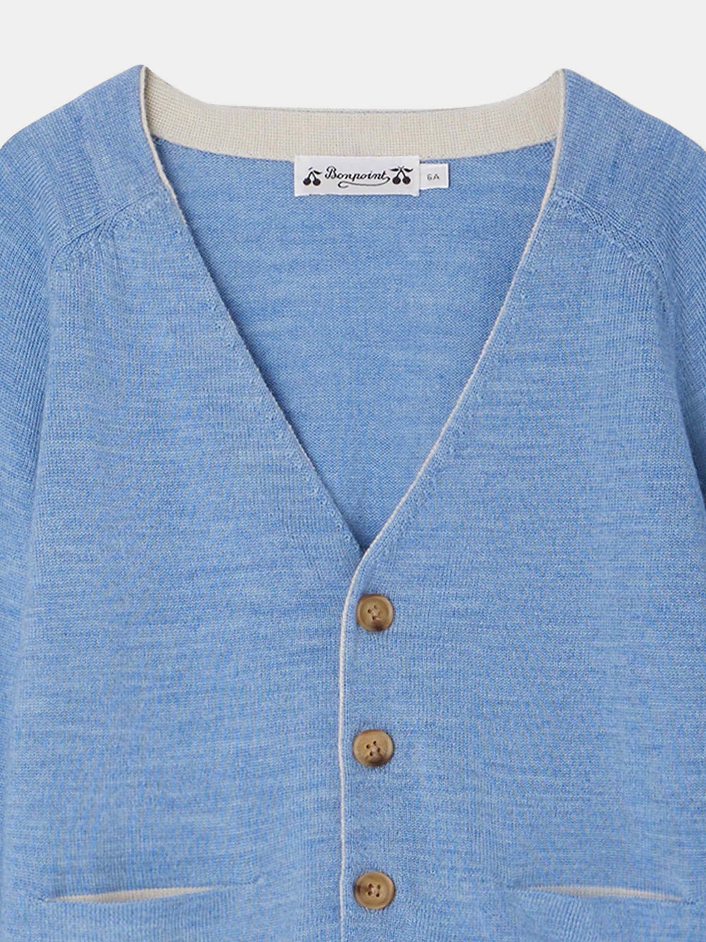 Cardigan Geremy en laine bleu