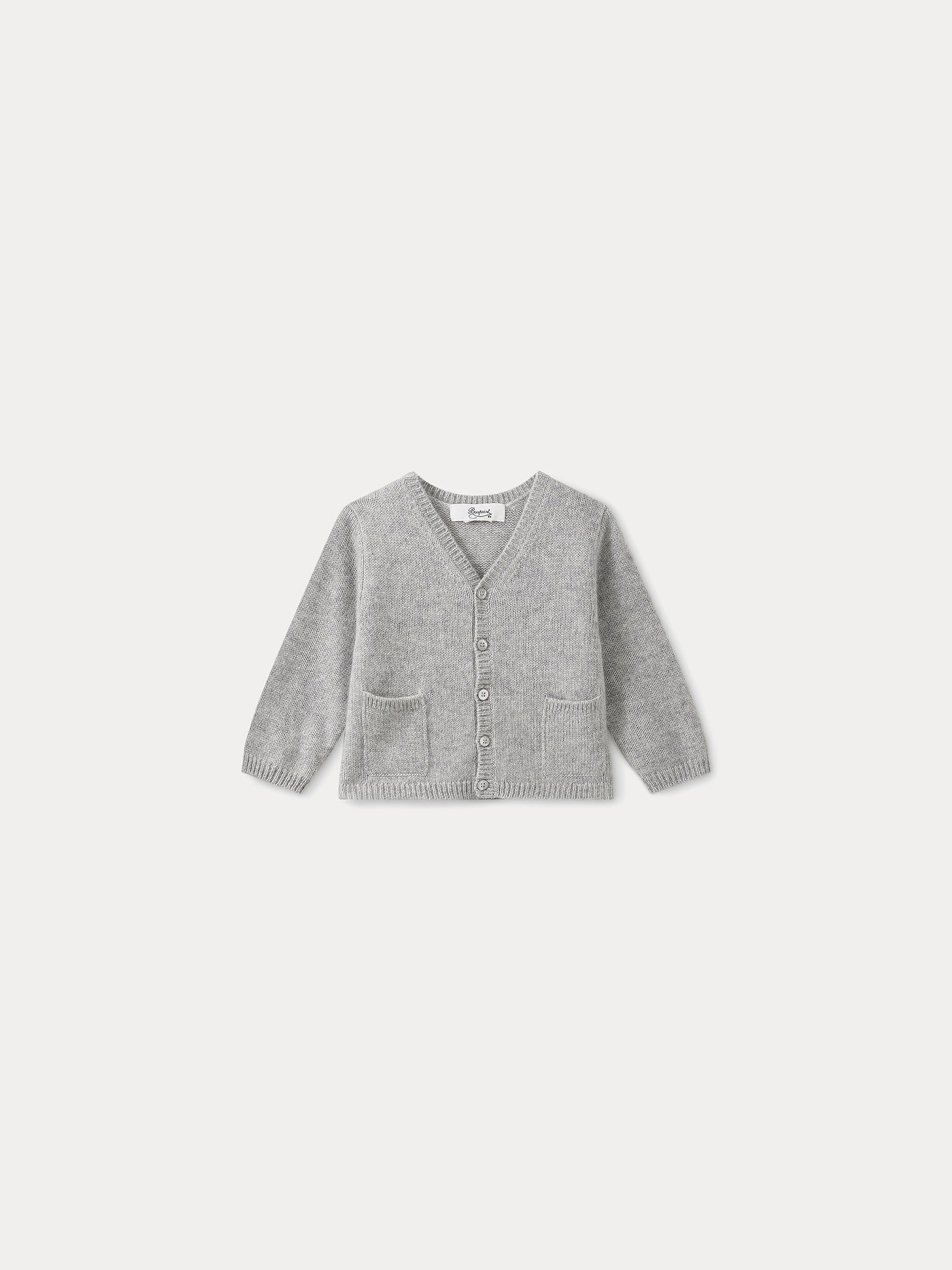 Cardigan cachemire gris clair