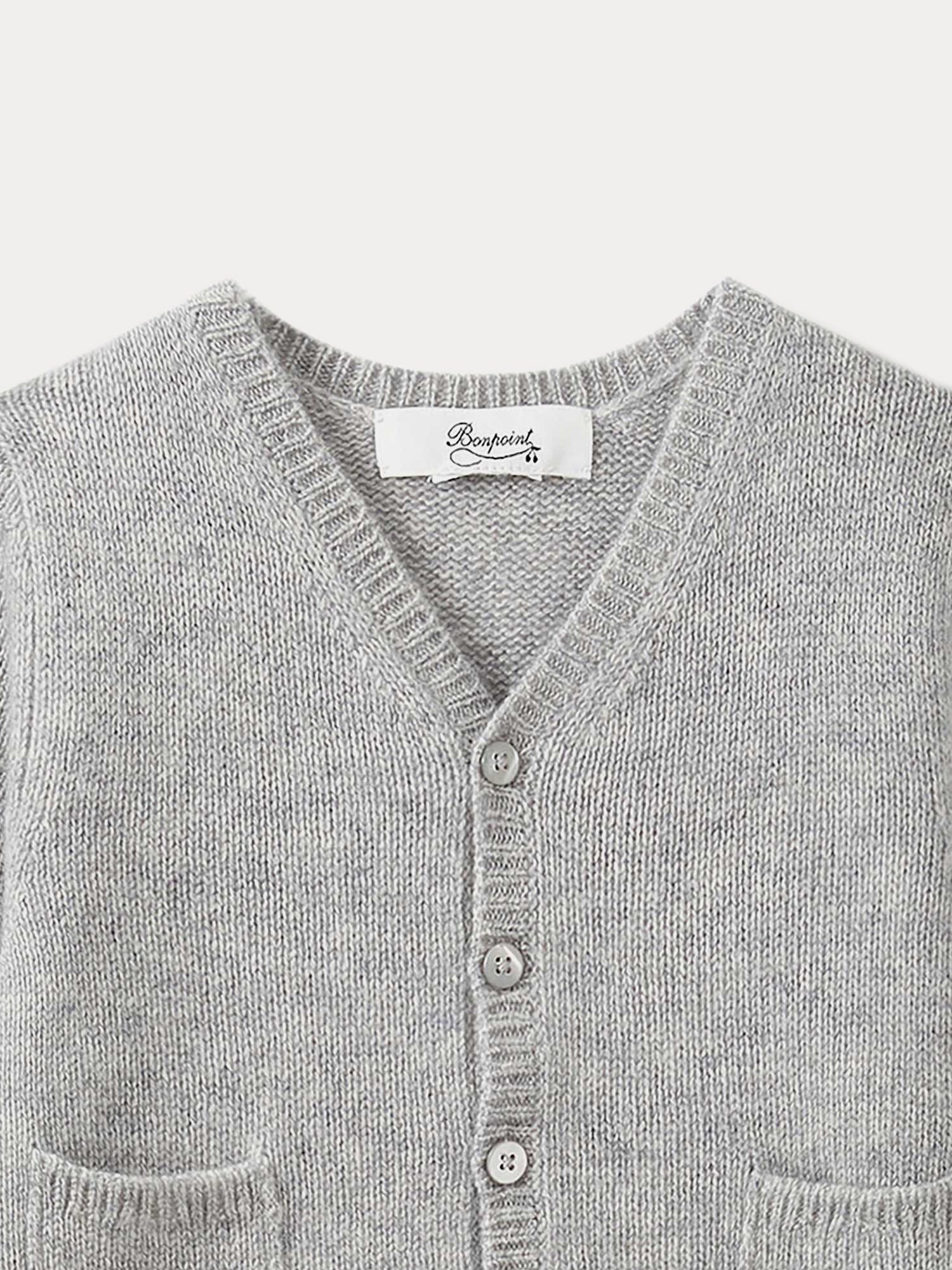 Bonpoint Grey Cashmere hotsell Cardigan