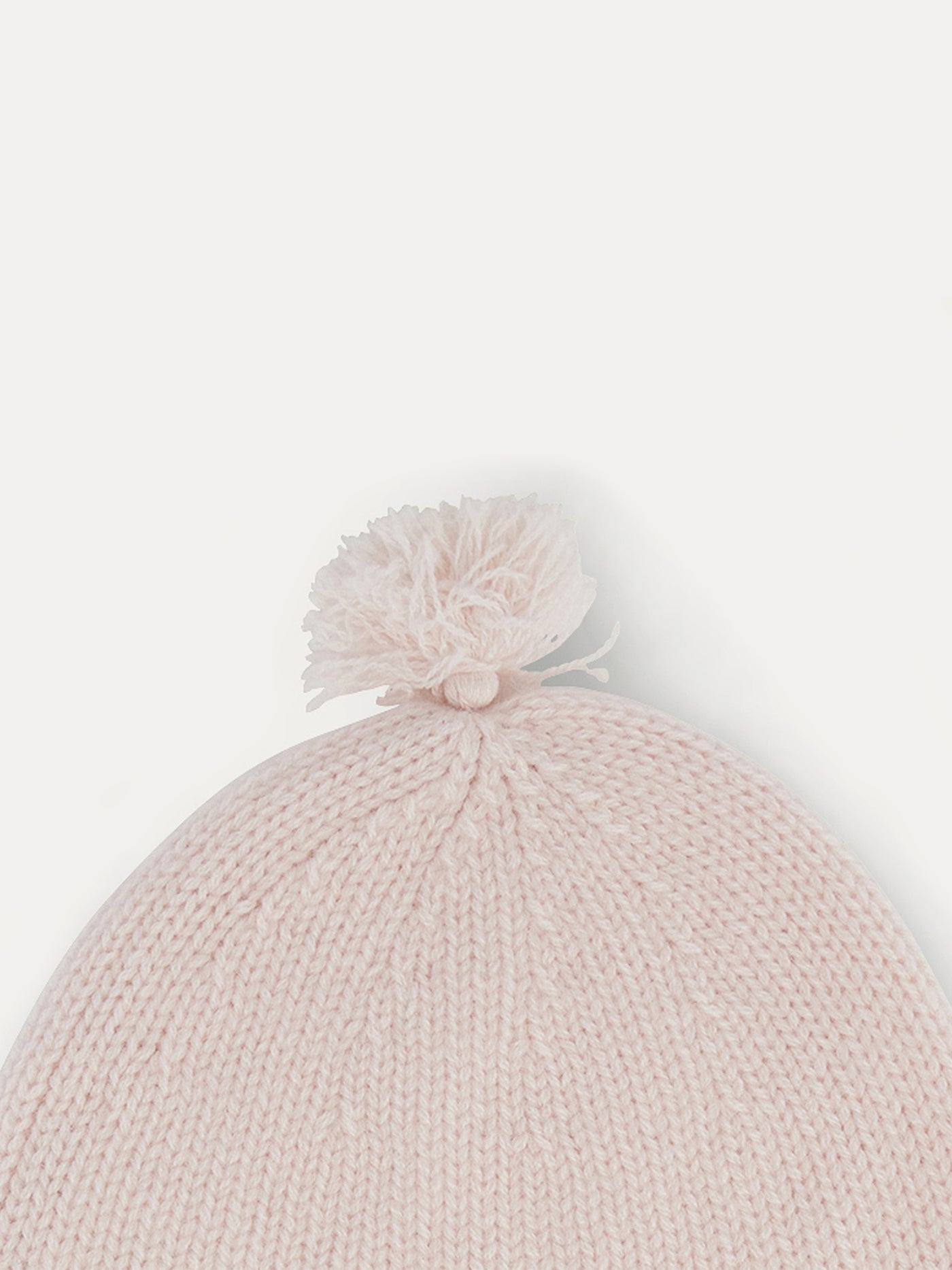 Babies' beanie hat pale pink