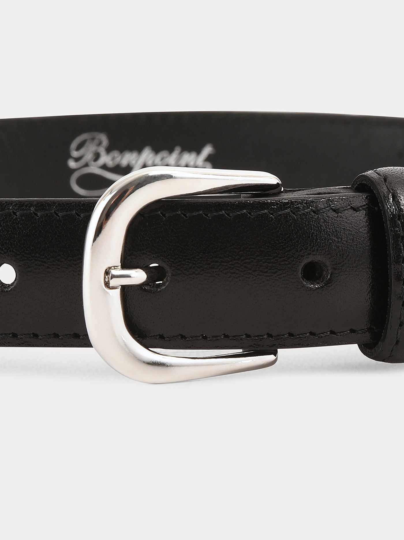 Leather belt black