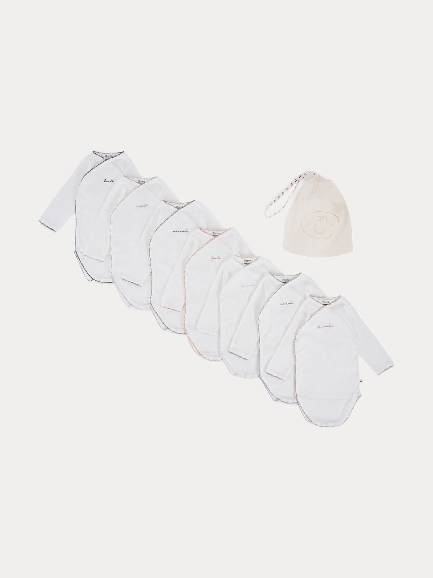 Lot of 7 White crossover bodysuits
