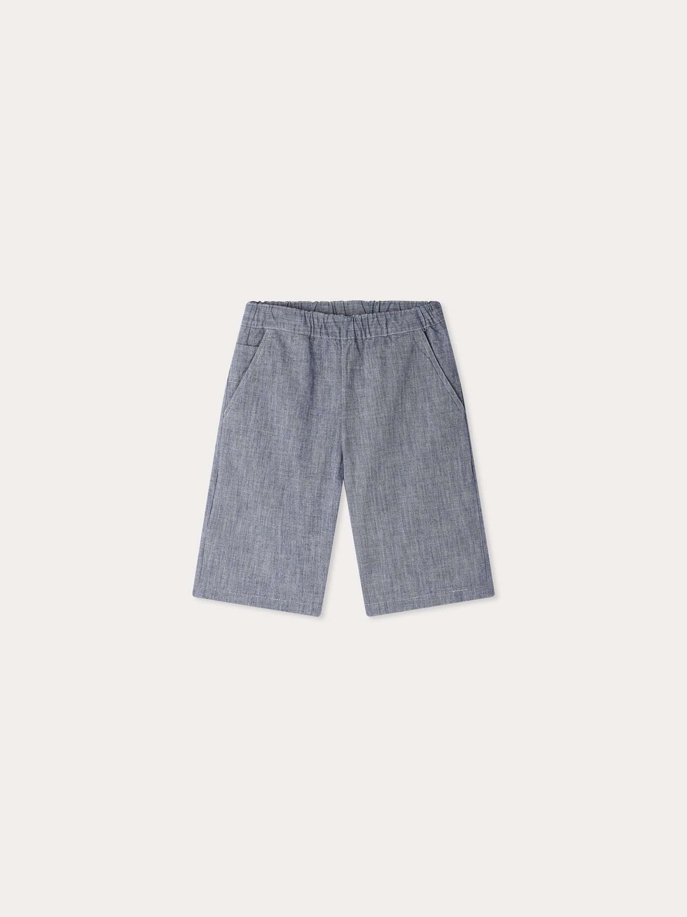 Short Erno en chambray à taille élastiquée