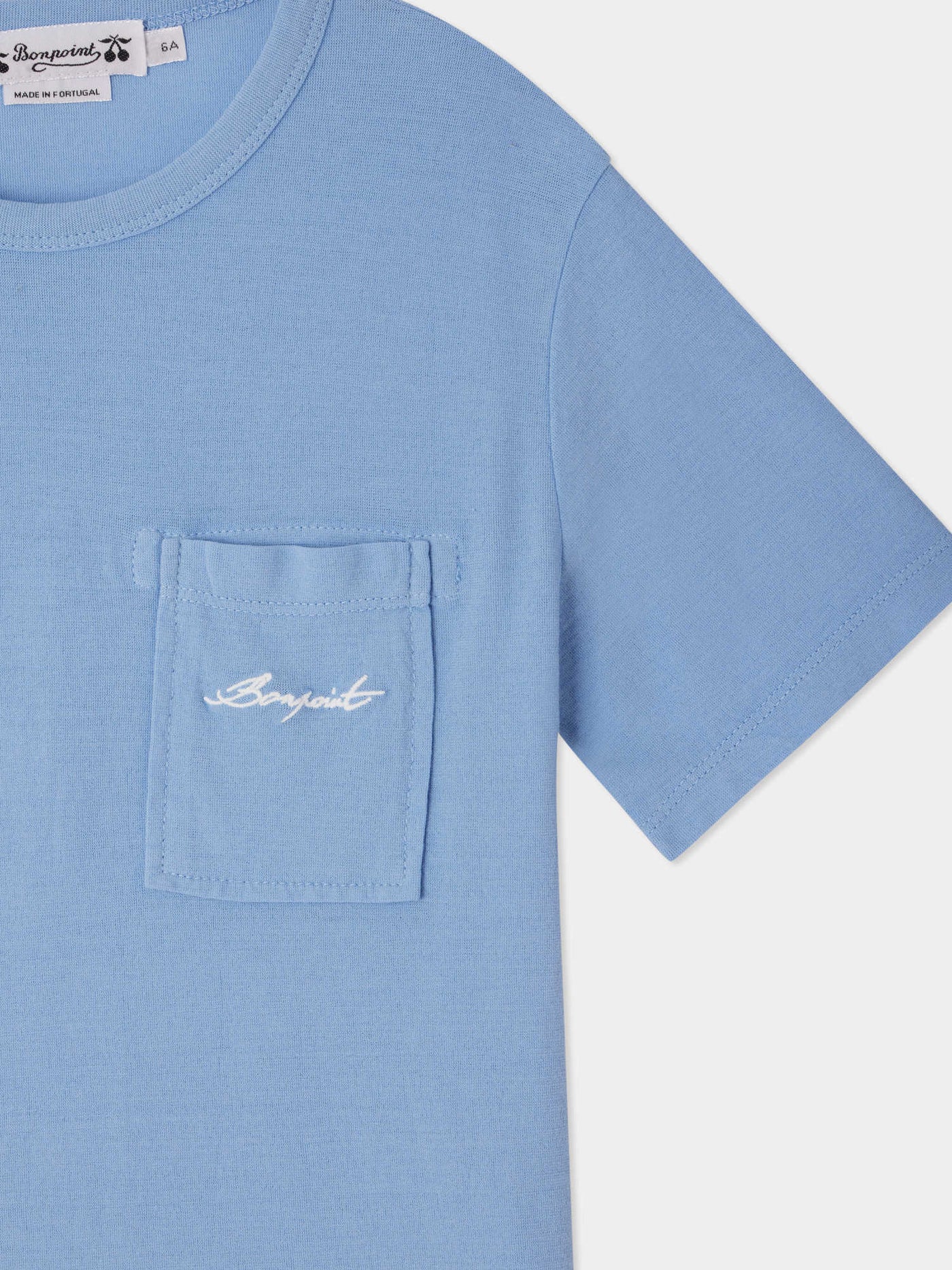 Elrador embroidered blue t-shirt embroidered in blue