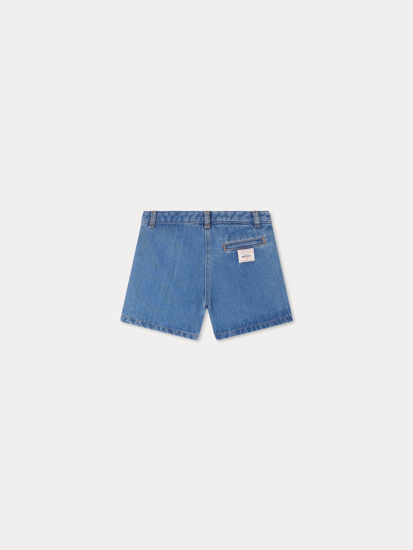 Short Emira à poches en denim bleu