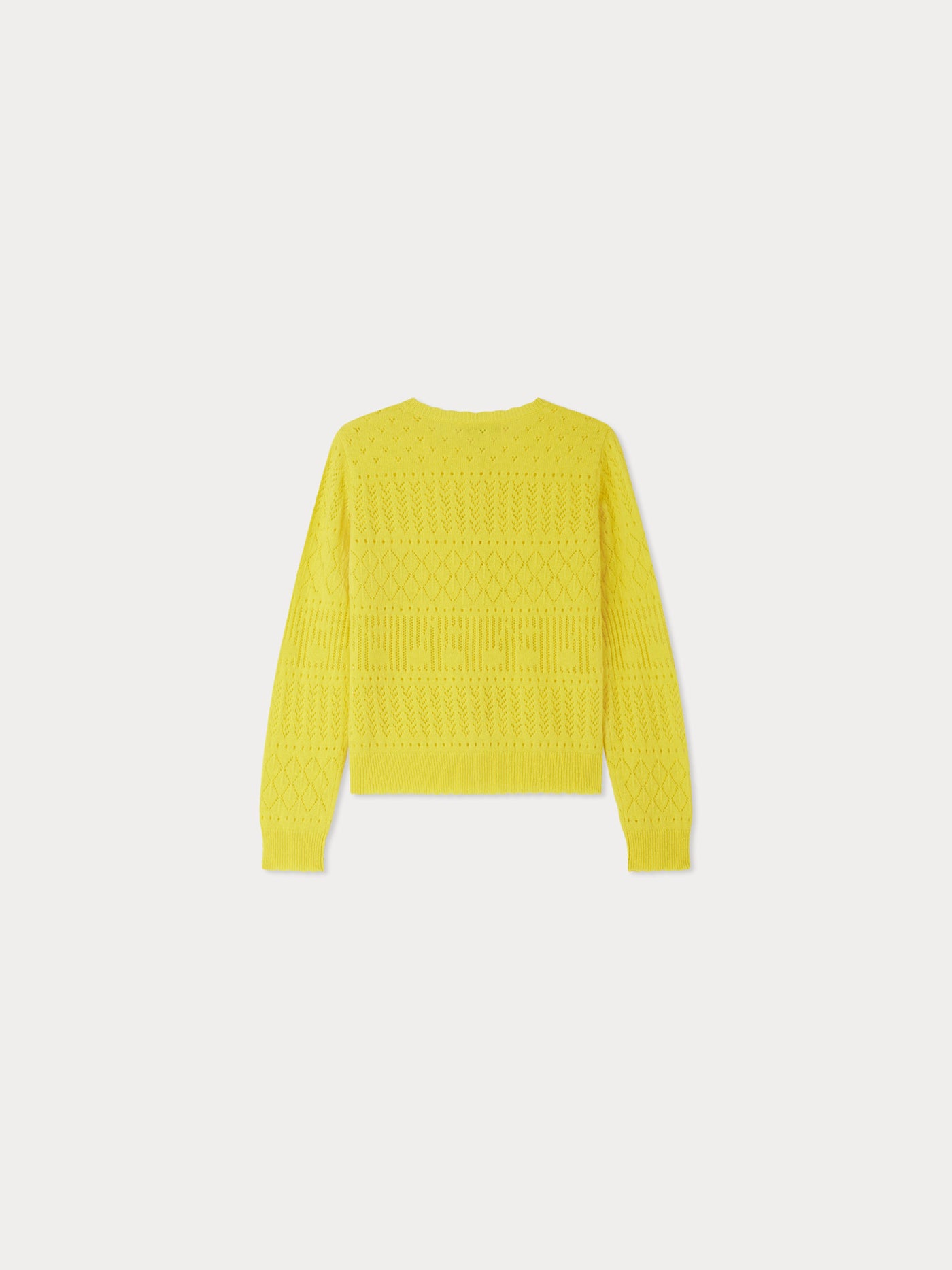 Enza ribbed yellow cashmere cardigan