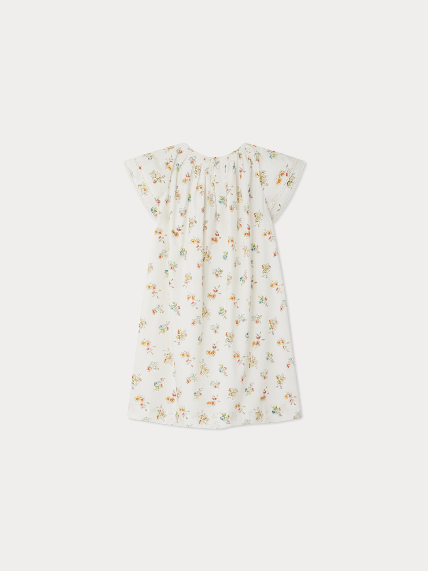 Salome smocked dress with floral print