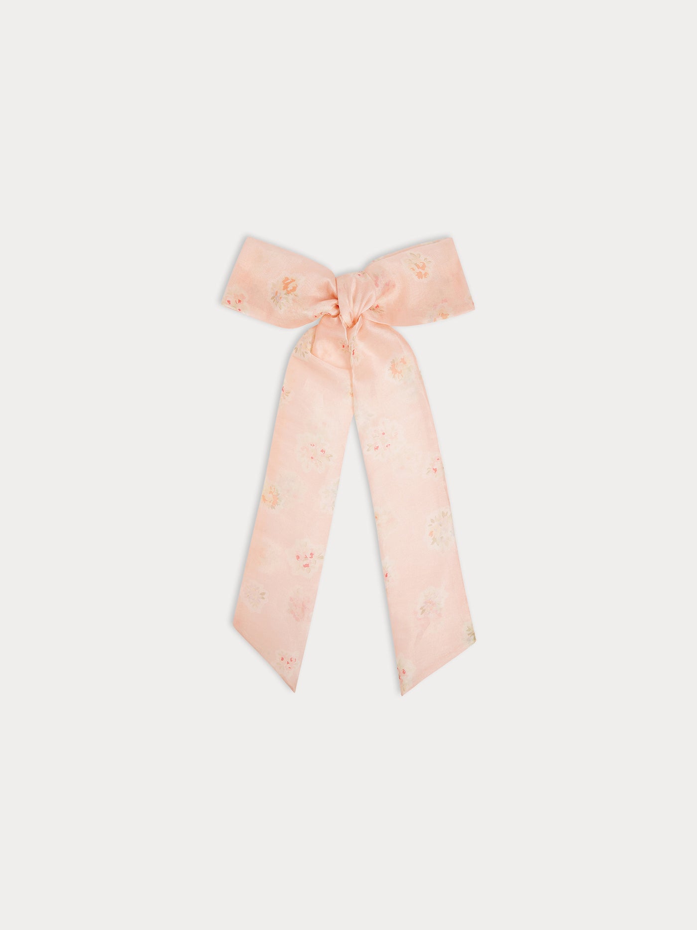 Domina bow hair clip with printed silk