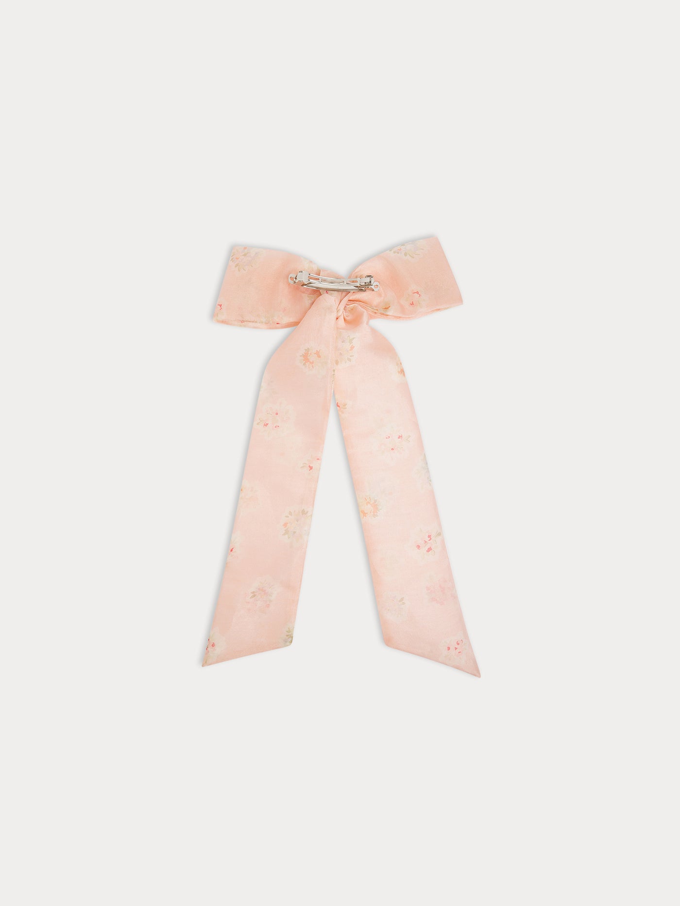 Domina bow hair clip with printed silk
