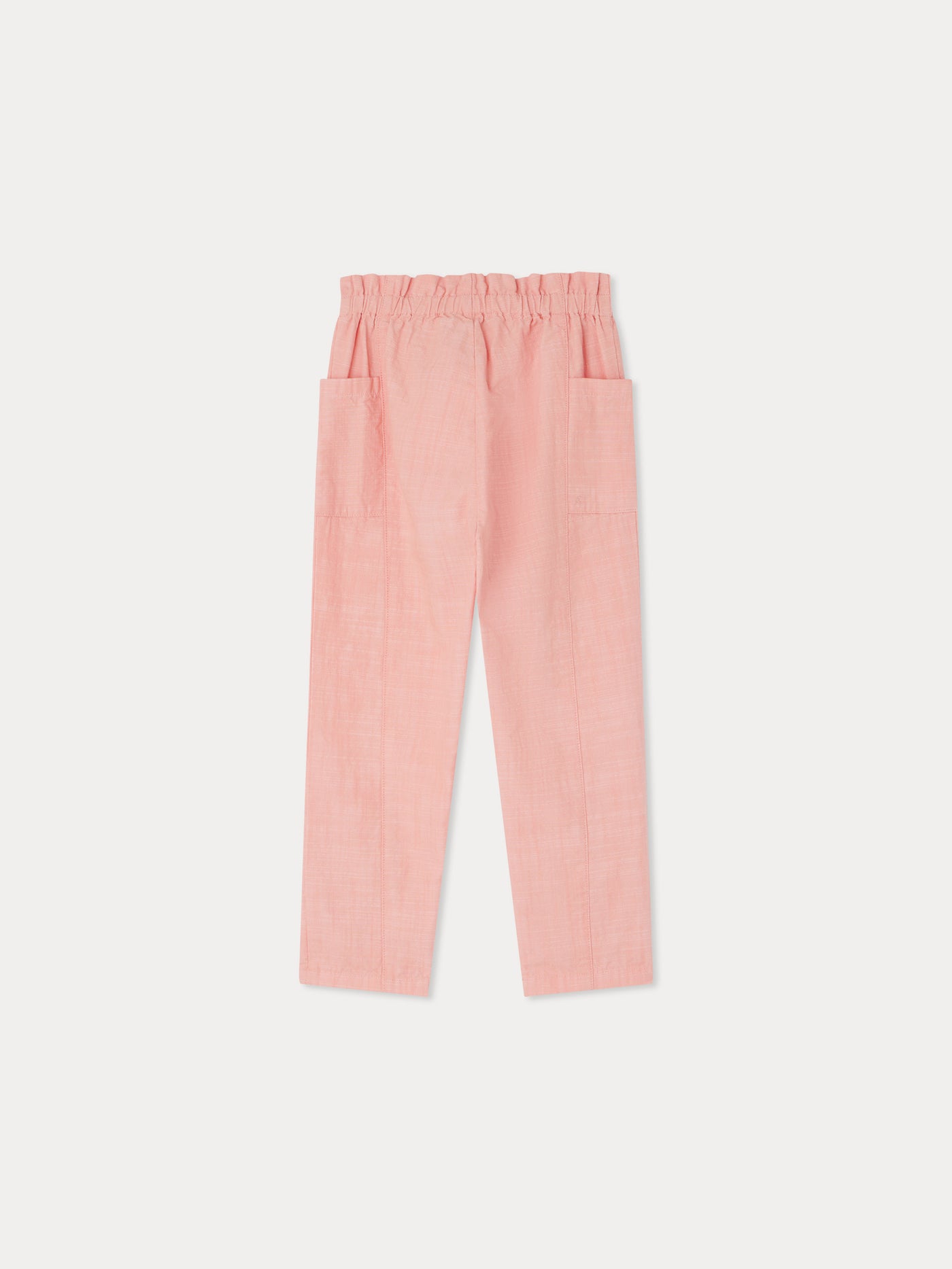Tiche embroidered pants in chambray