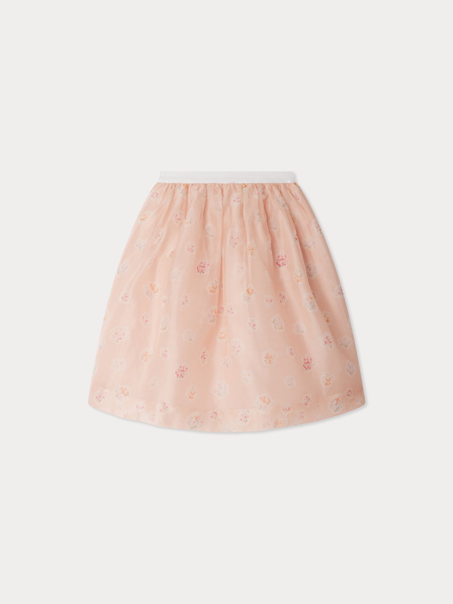 Elycia silk skirt with floral print • Bonpoint