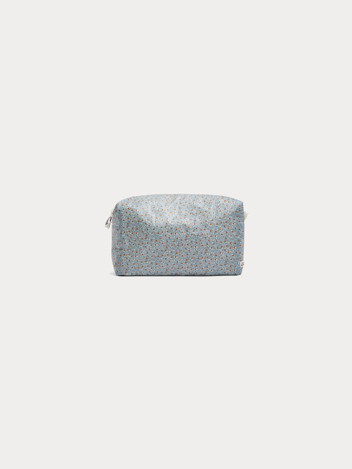 Trousse enduite en tissu Liberty bleu