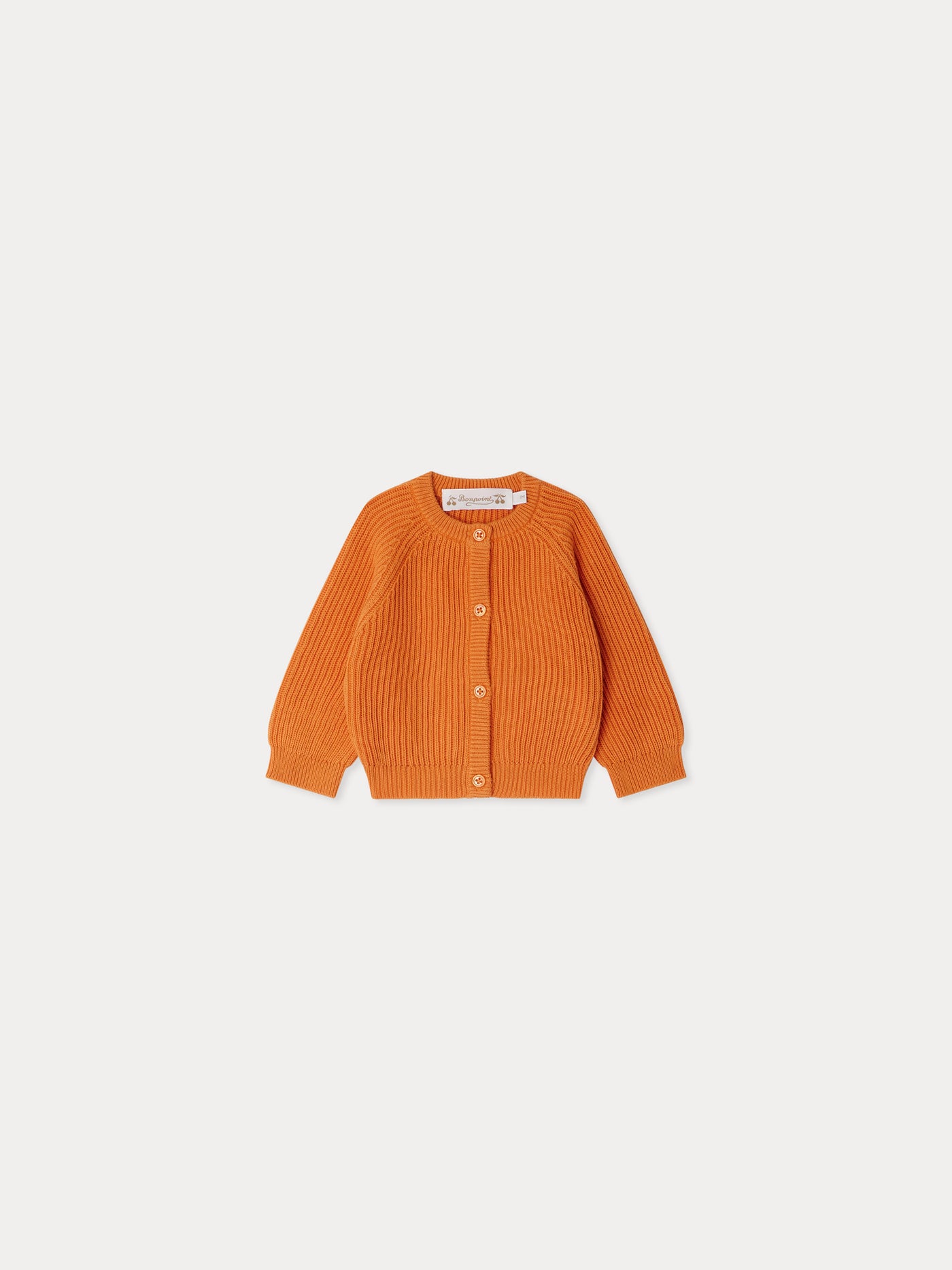 Cardigan Giusto côtelé orange