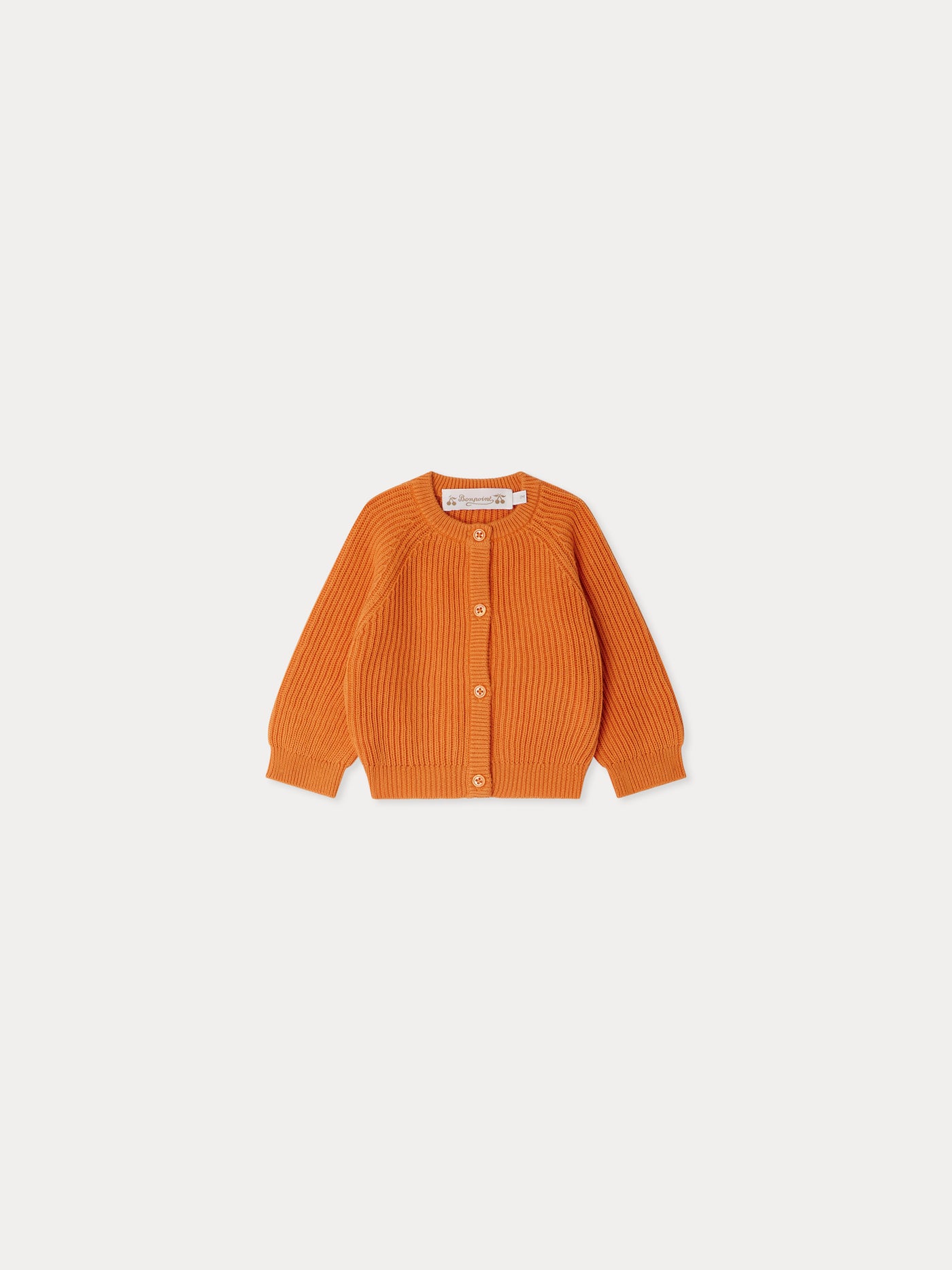 Cardigan Giusto côtelé orange