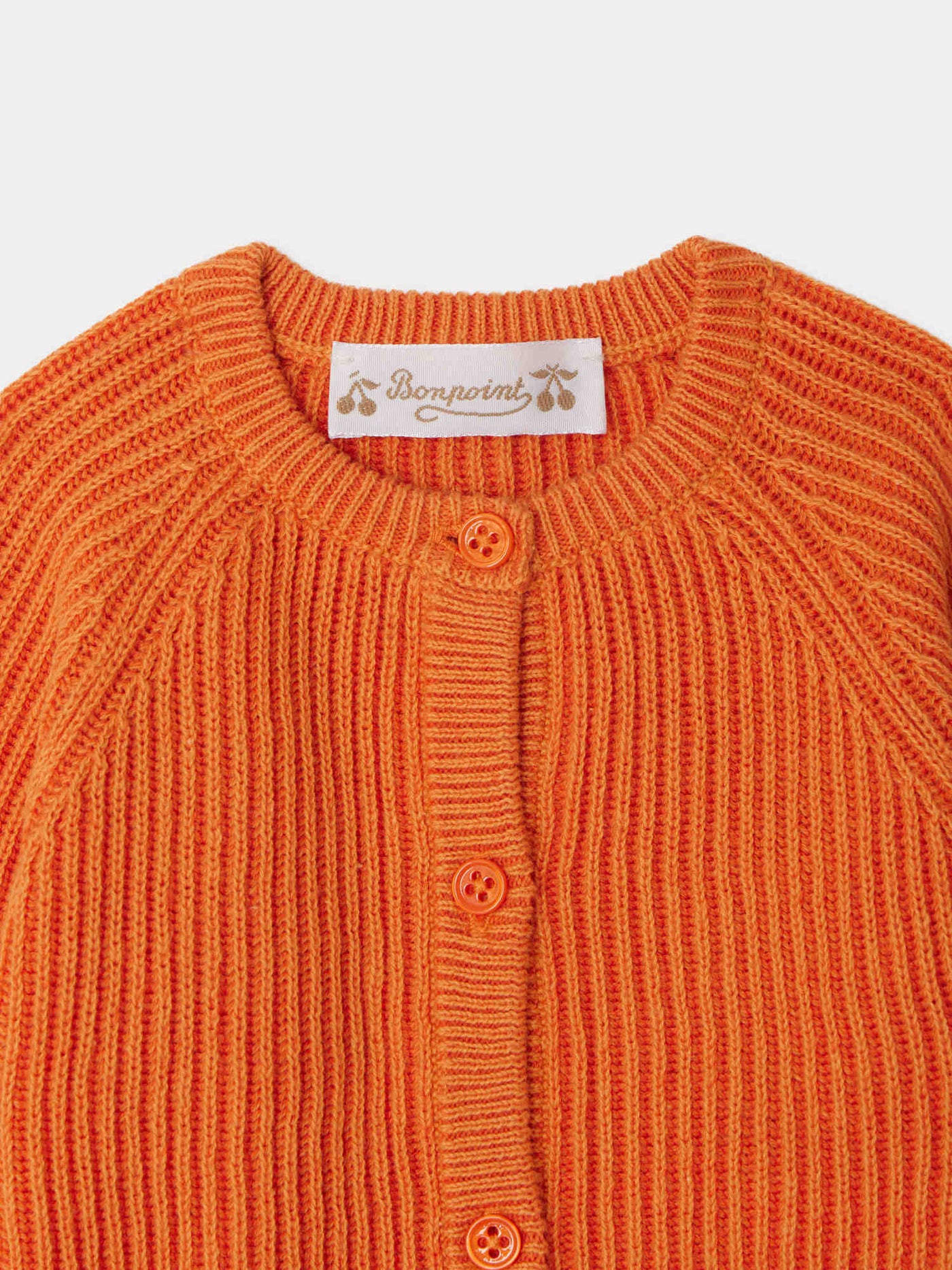 Cardigan Giusto côtelé orange