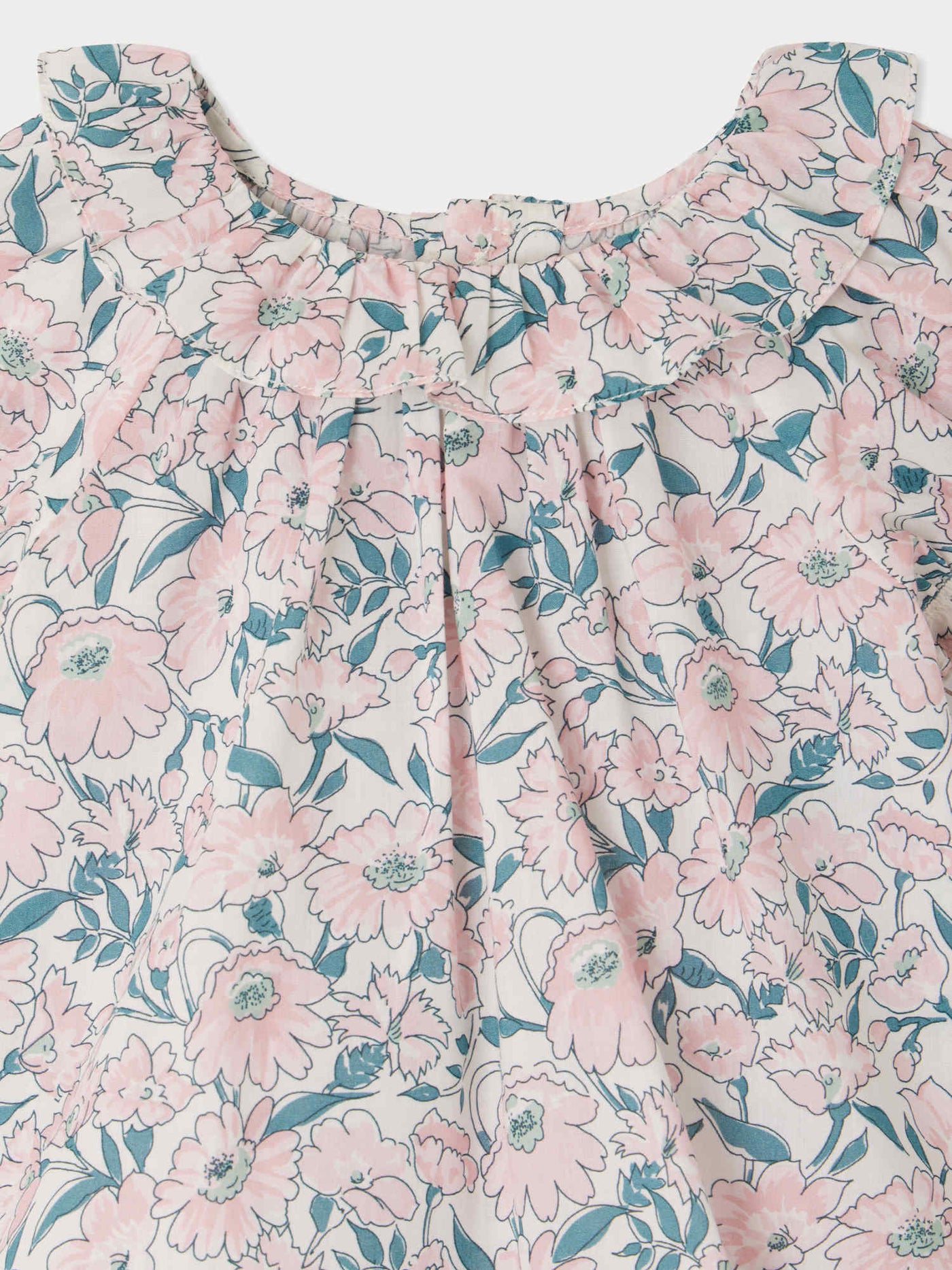 Blouse Lara à col volanté en tissu Liberty