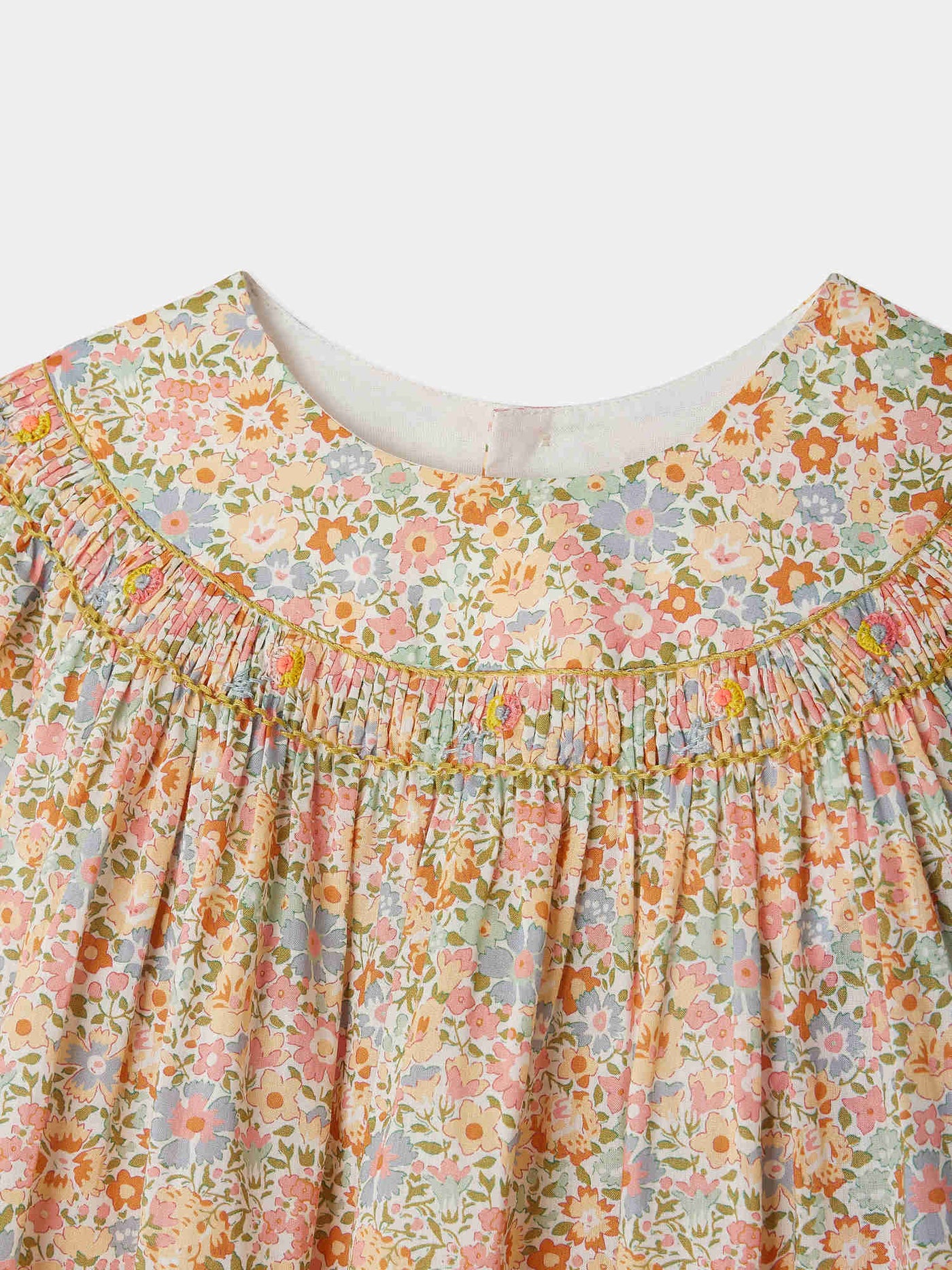 Blouse Eliotine smockée en tissu Liberty