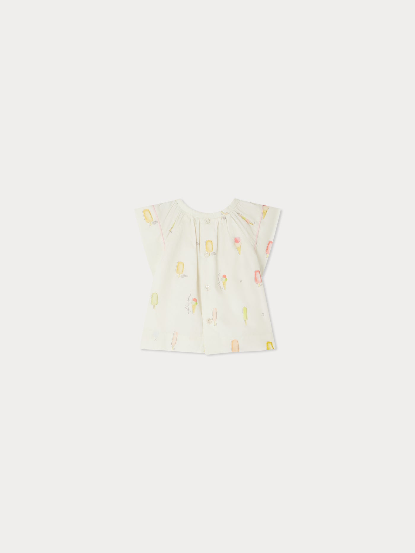 Blouse Alisia en popeline imprimée glaces