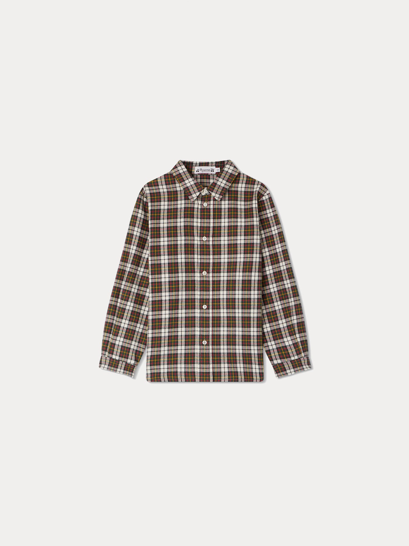 Daho shirt with green checkers