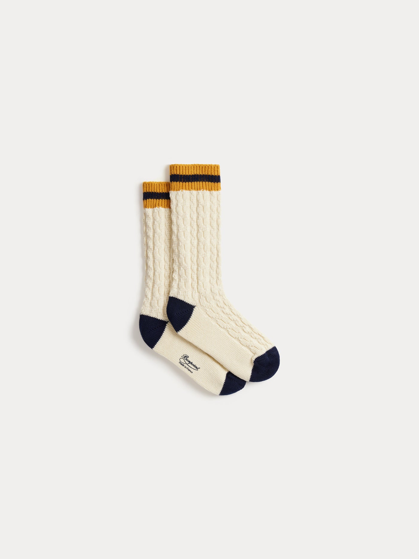 Gamil white striped ribbed socks