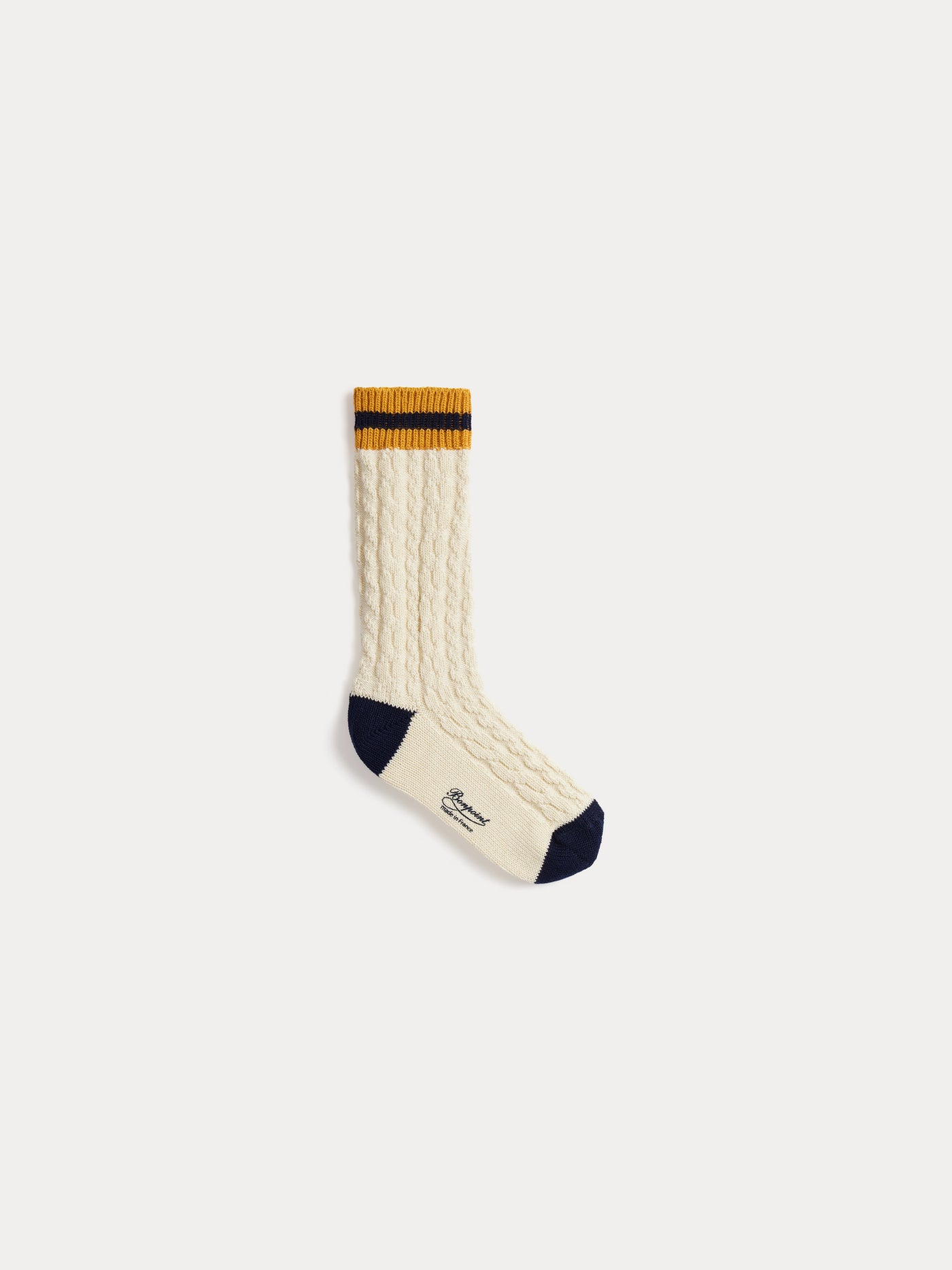 Gamil white striped ribbed socks