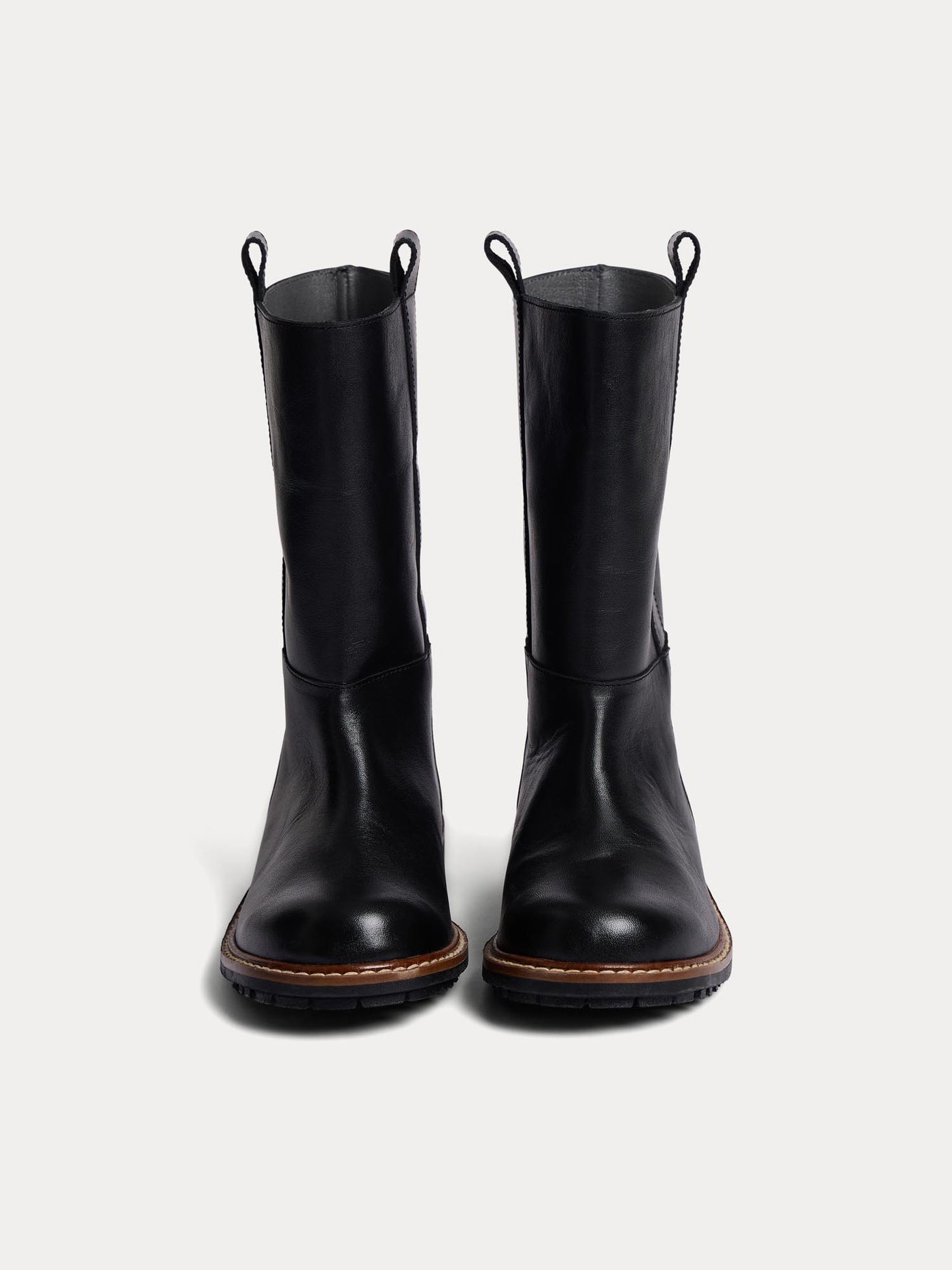 Boots Gab montantes en cuir