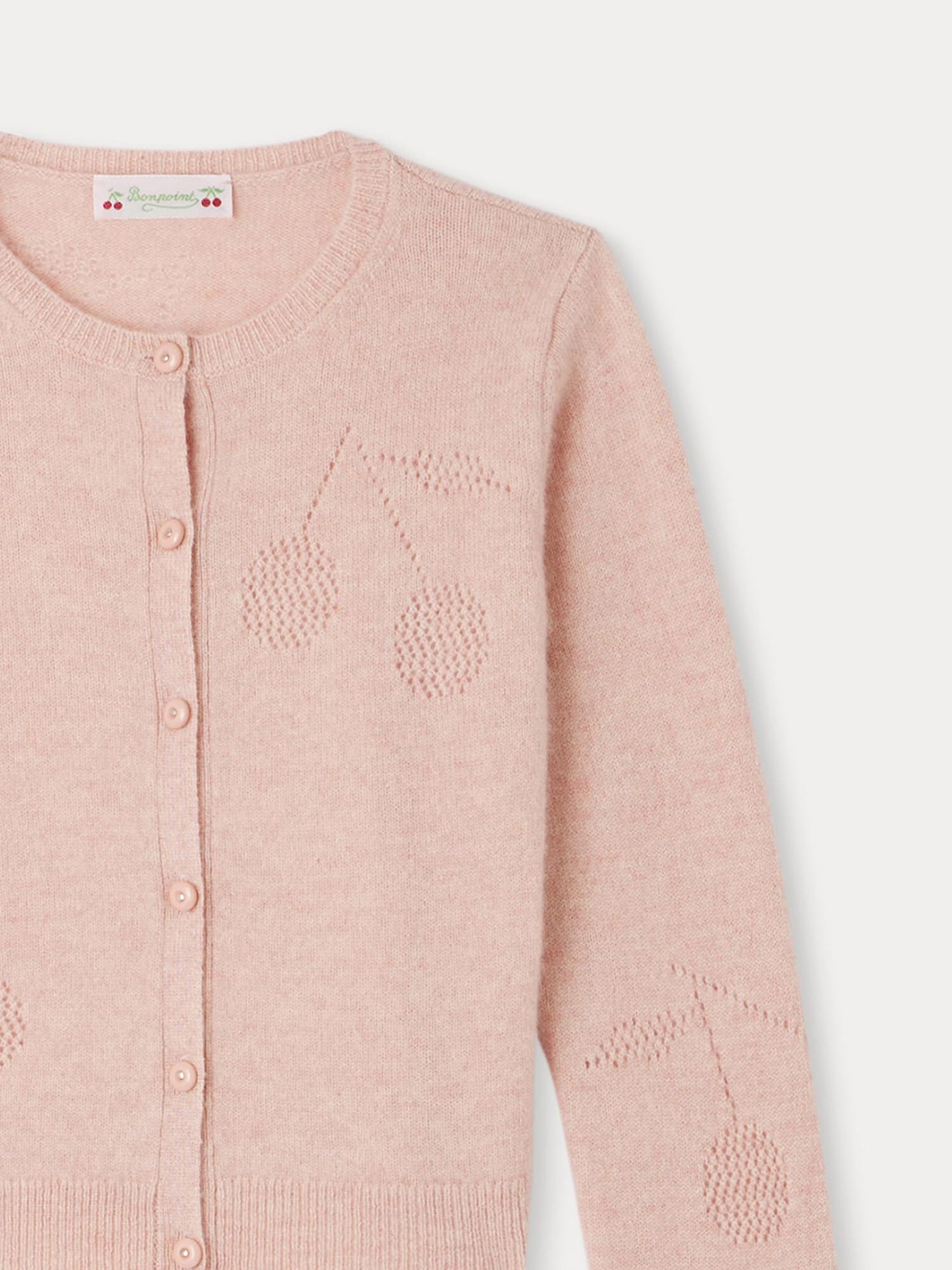 Cardigan Ginger en cachemire rose