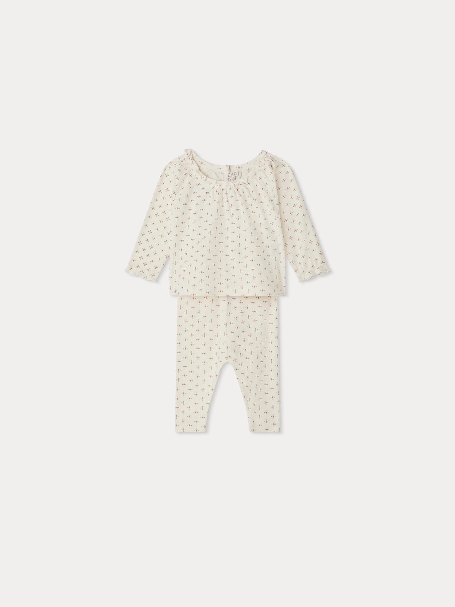 Bonpoint hot Wool gold polka dot jumpsuit