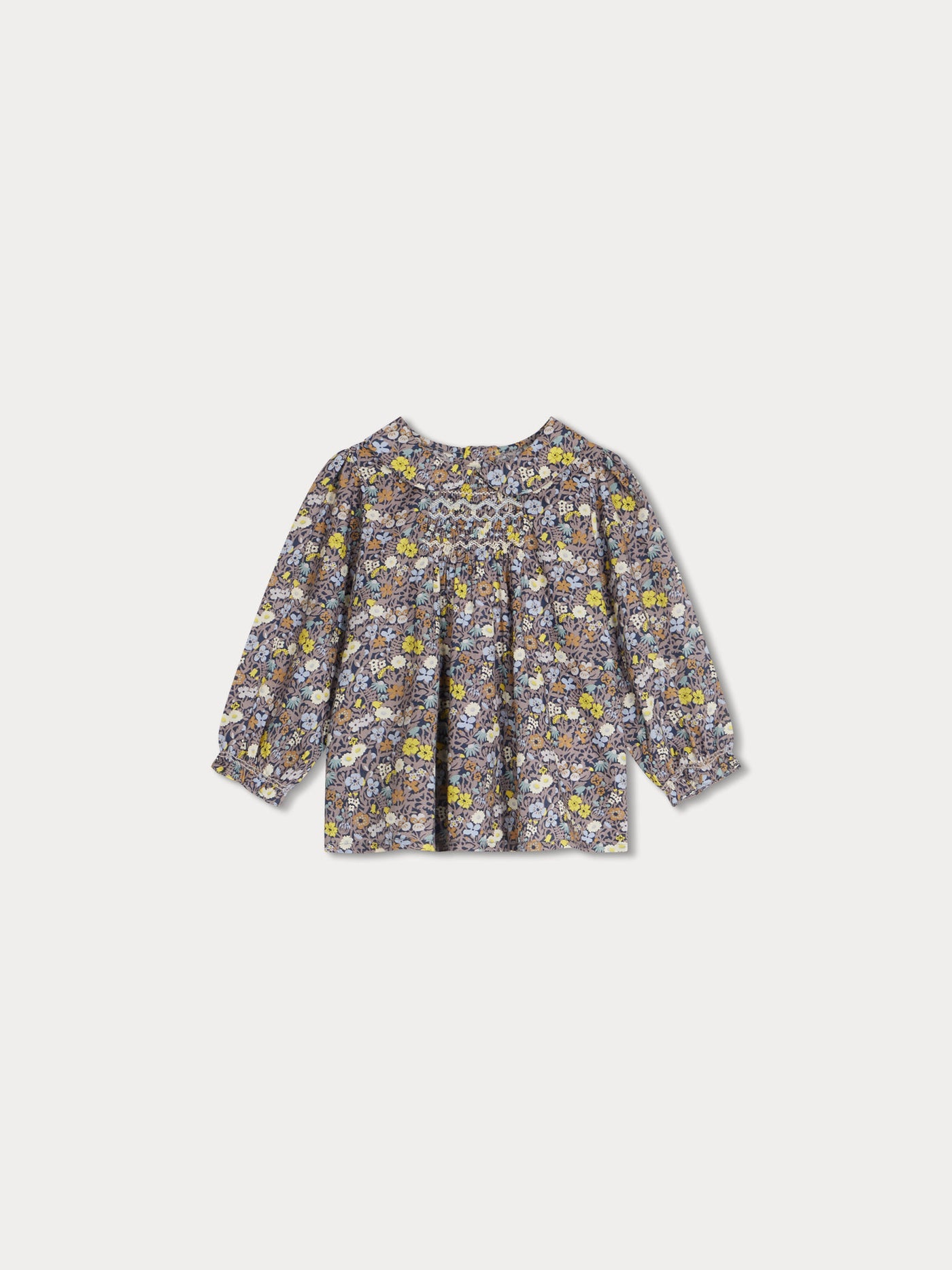 Blouse Julietti smockée en tissu Liberty