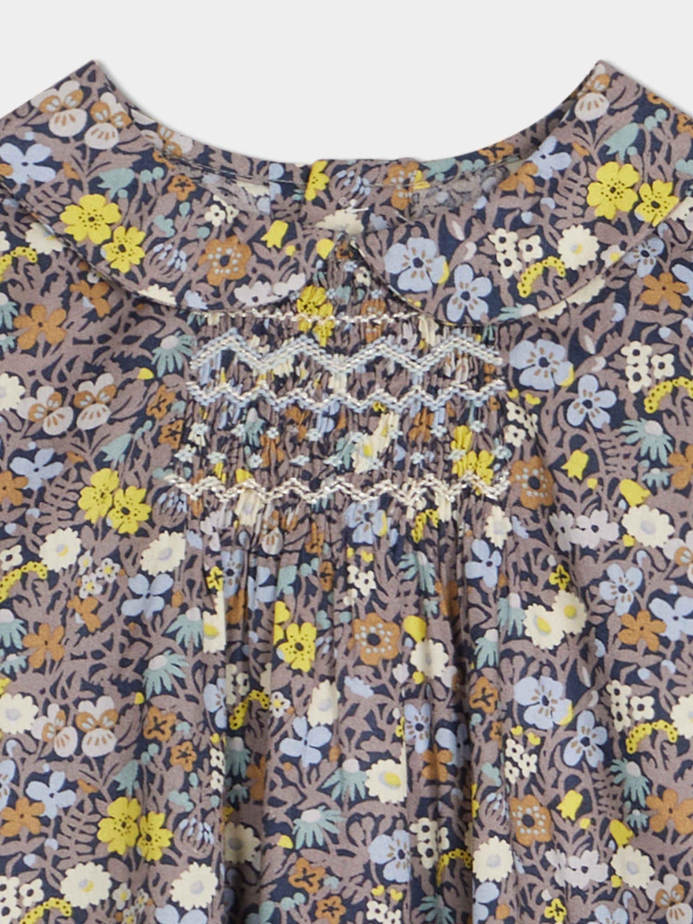 Blouse Julietti smockée en tissu Liberty