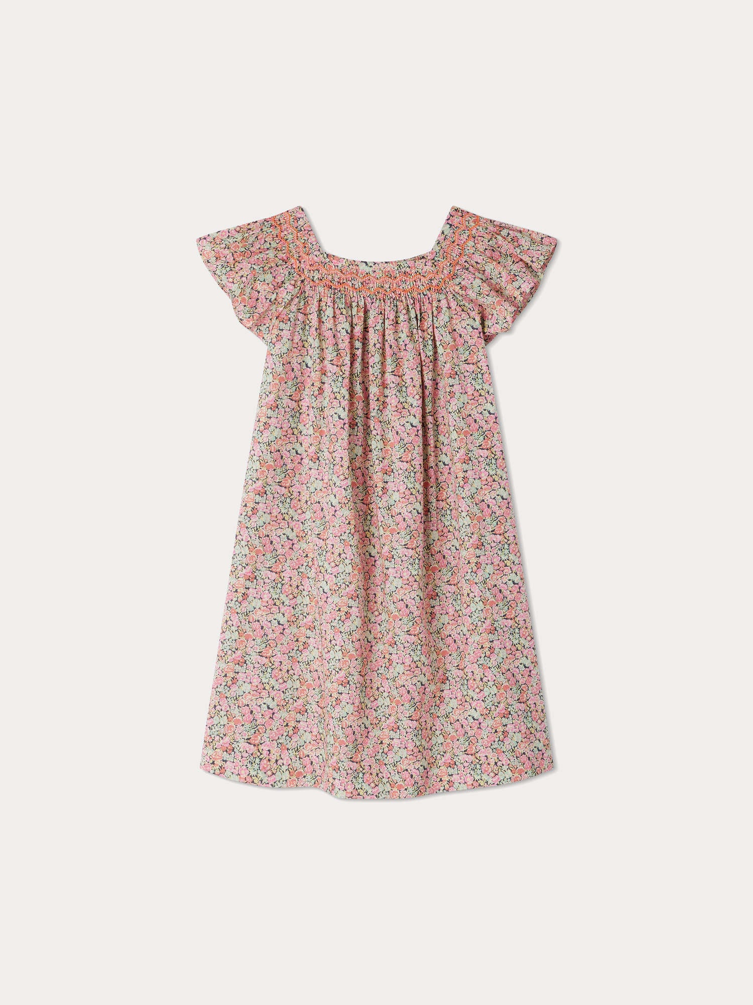 BONPOINT ボンポワン ドレス S03GBLW00017 503A ガールズ FLORAL-PRINTED DRESS WITH RUCHED  DETAIL dk 66％以上節約 - ドレス