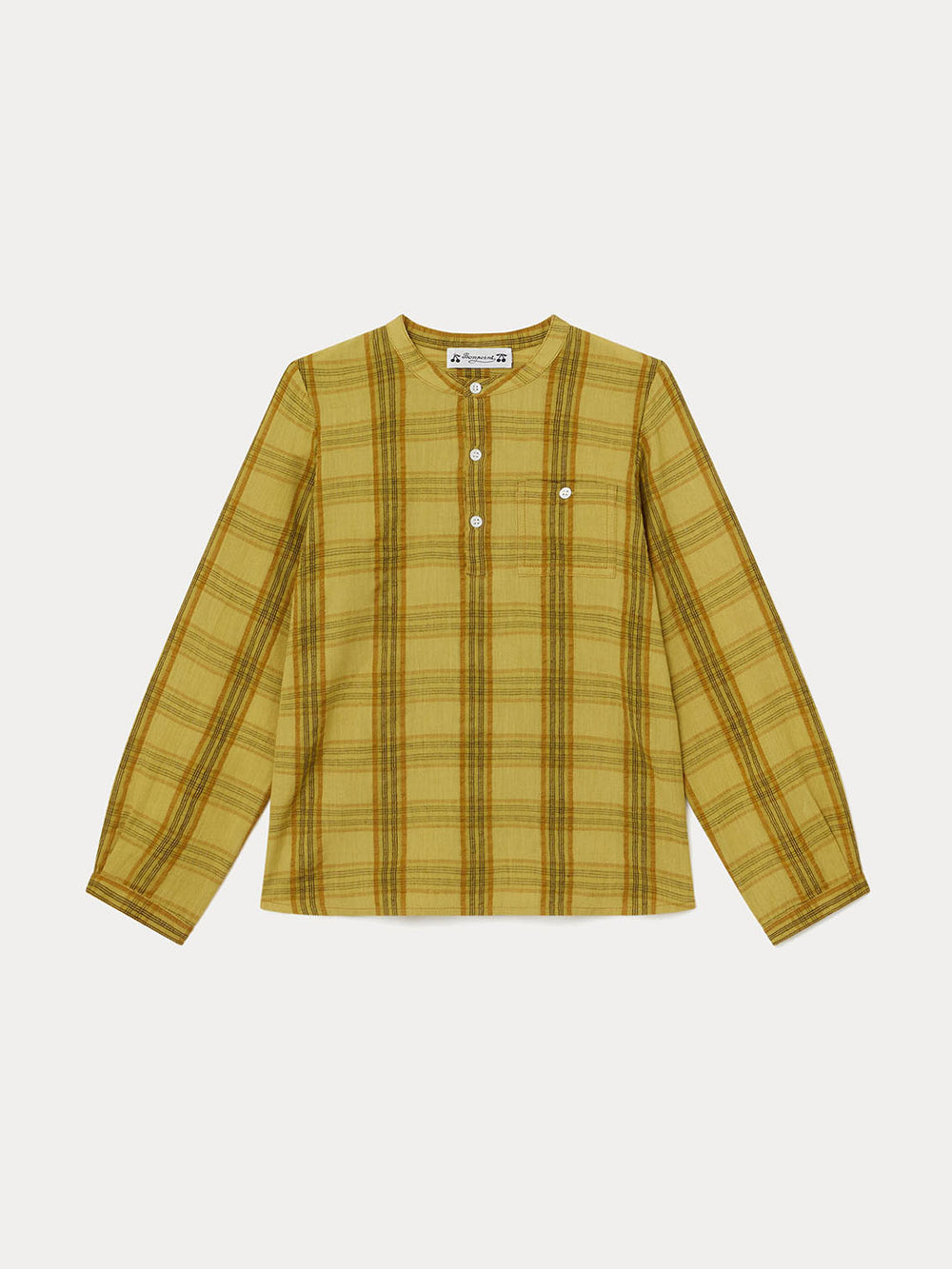 Henley Neck Shirt for Boys acid yellow