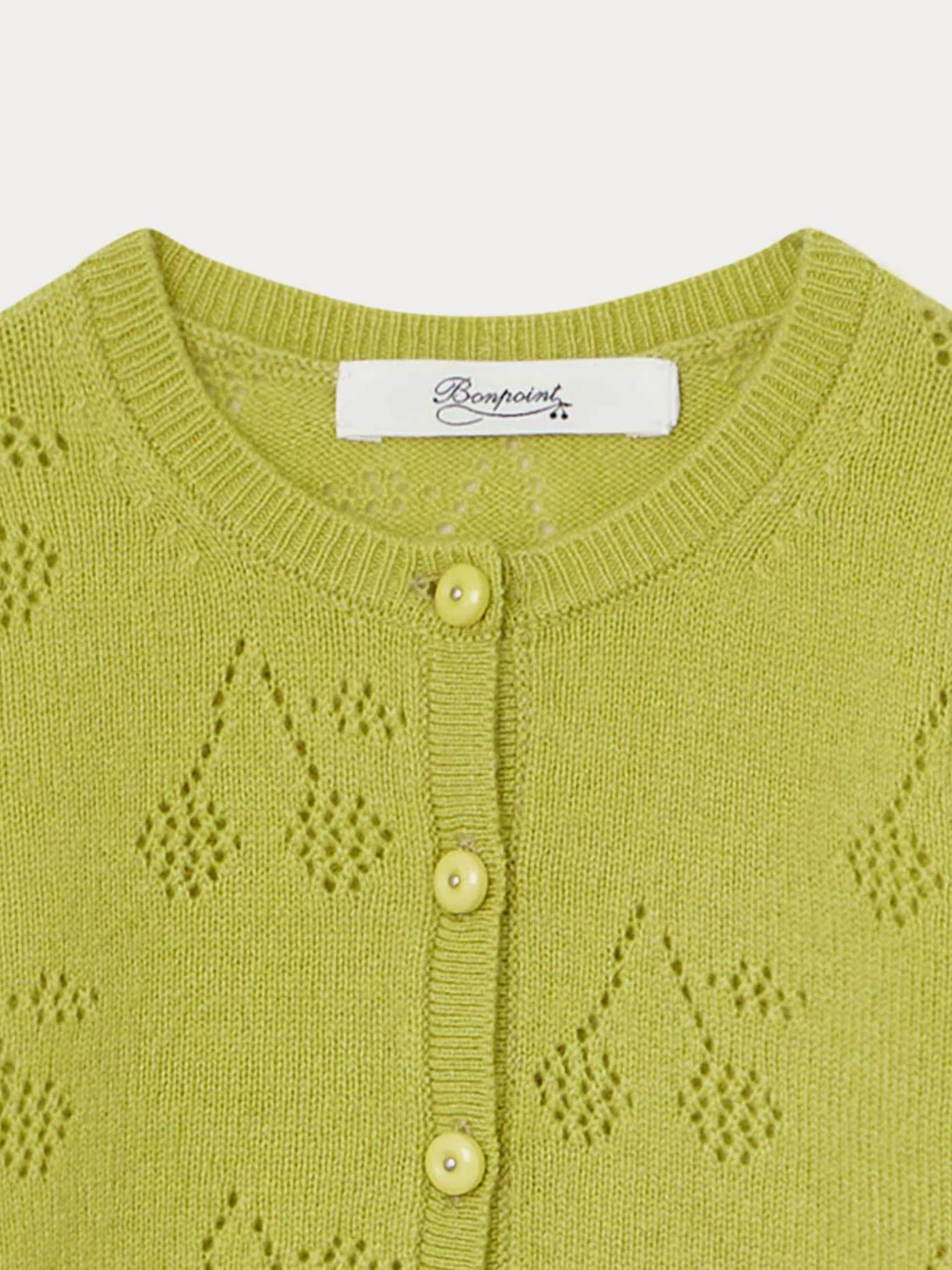 Cashmere Cardigan for Baby light green