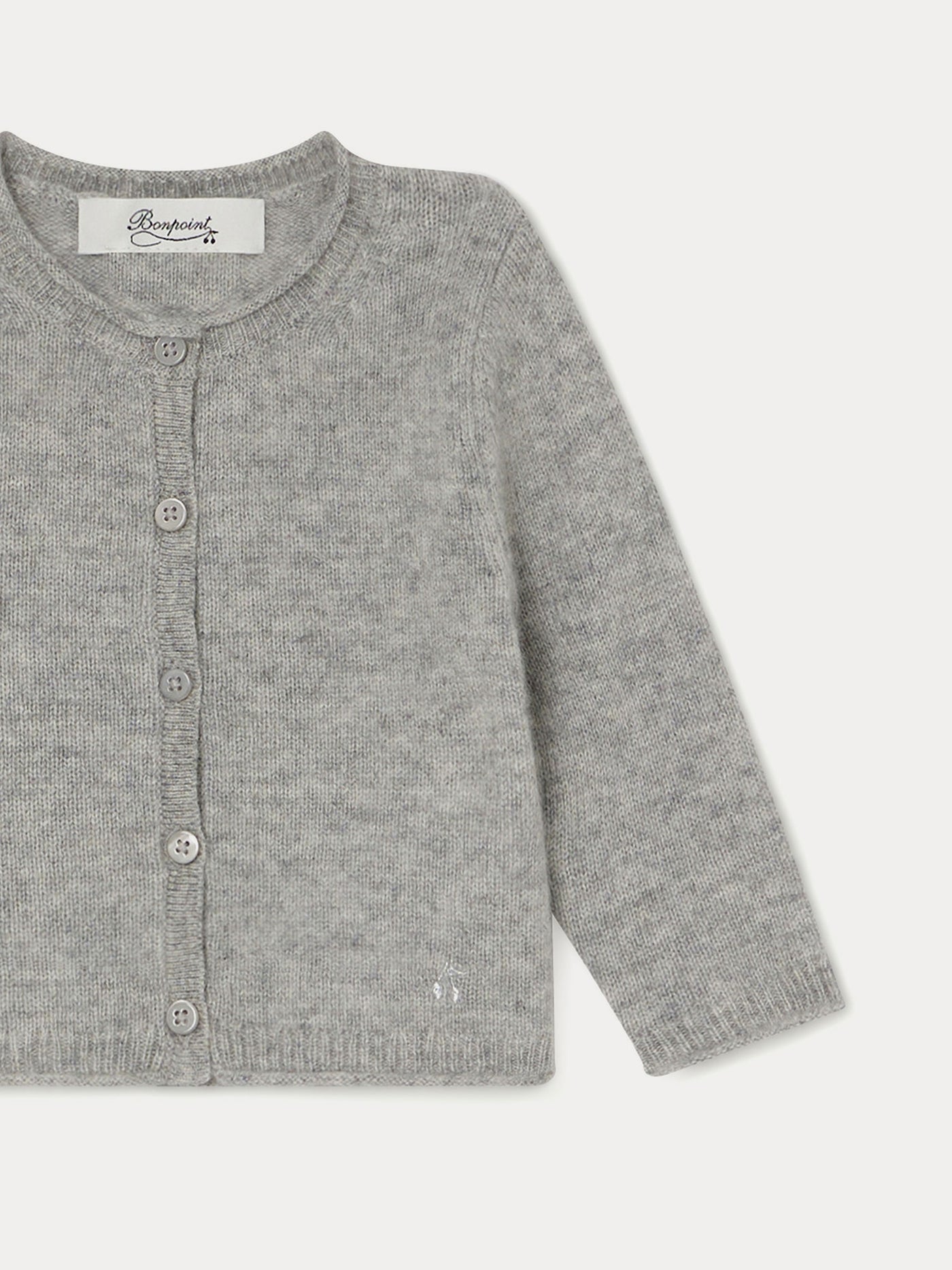 Cashmere Cardigan for Baby heathered gray