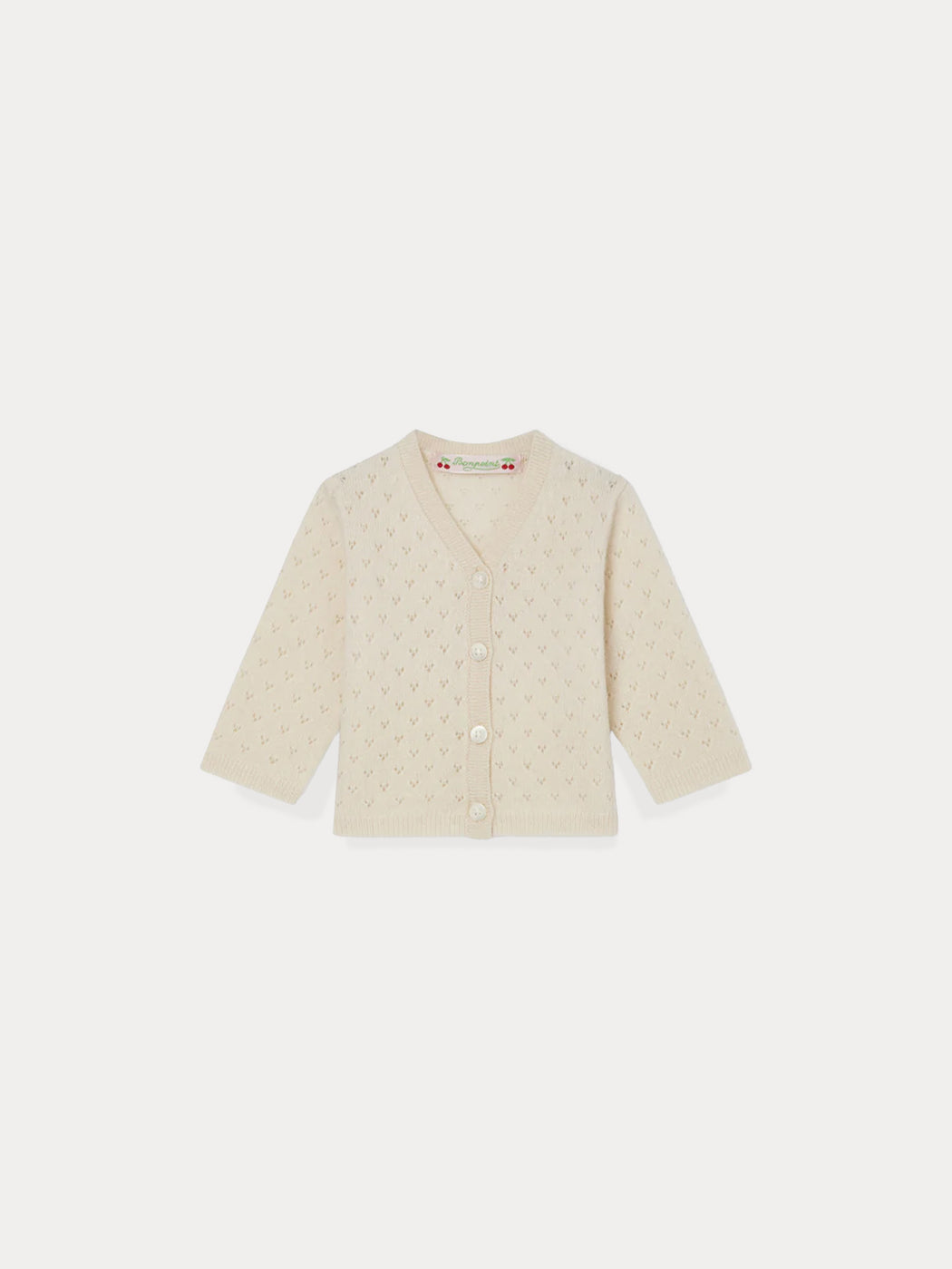 Cardigan en cachemire ajouré bébé naturel