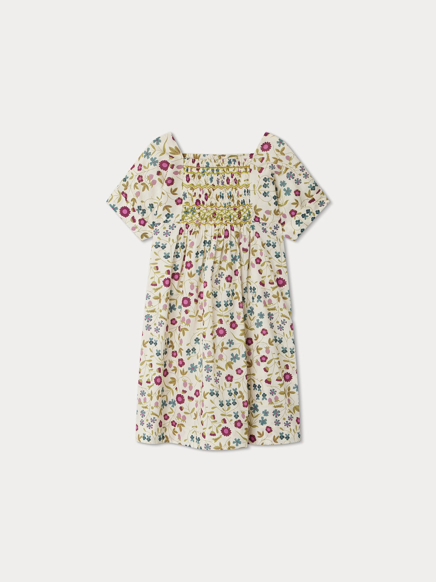 Robe smockée Paysanne écru