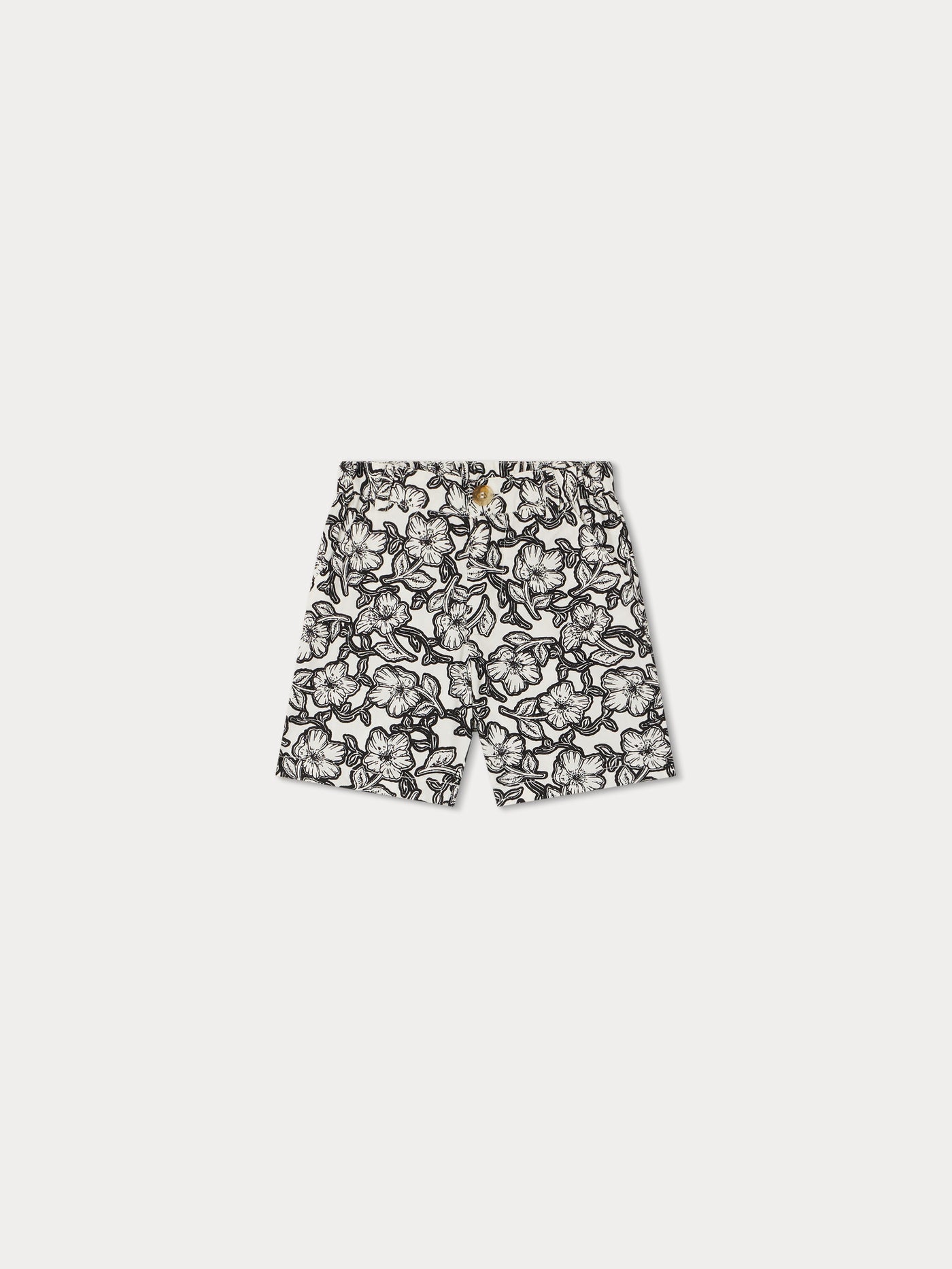 Short Clovis fleurs noires