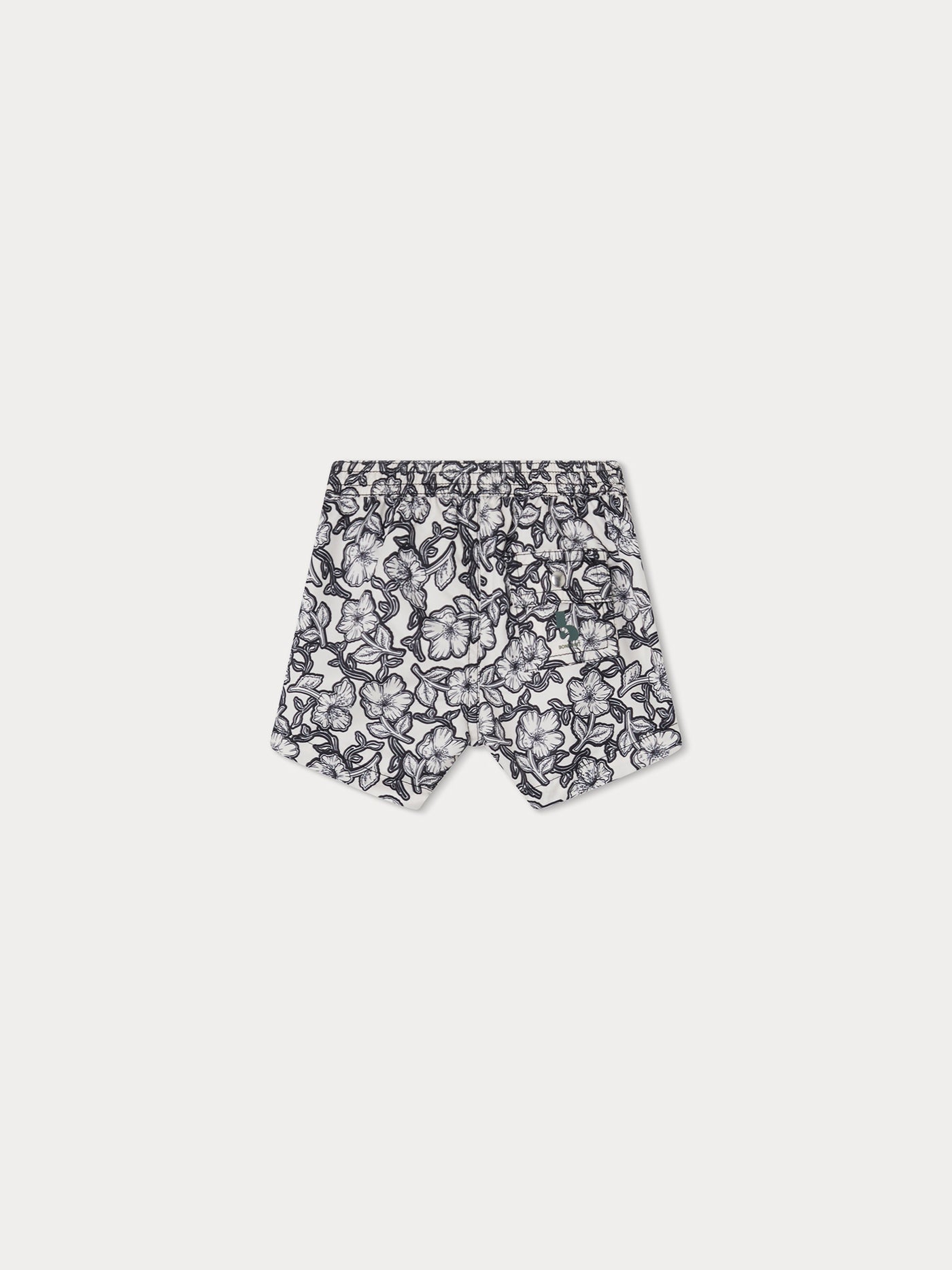 Short de bain Niagara fleurs noires