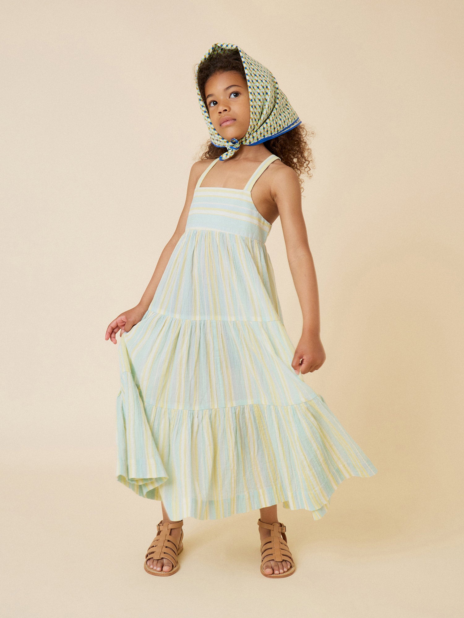 Classic Georgette Striped Dress for Kids Girls | gintaa.com